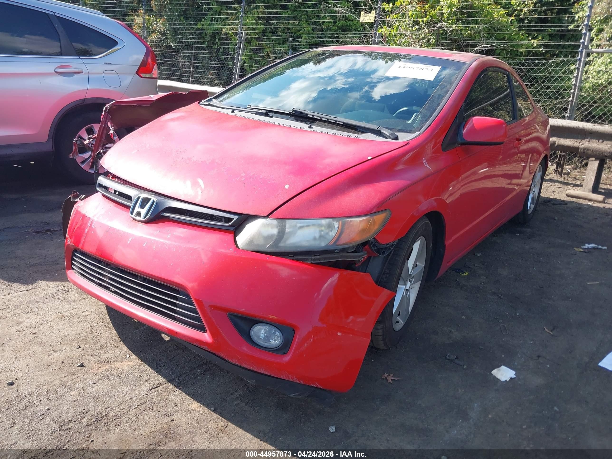 2008 Honda Civic Ex Red vin: 2HGFG12878H507873