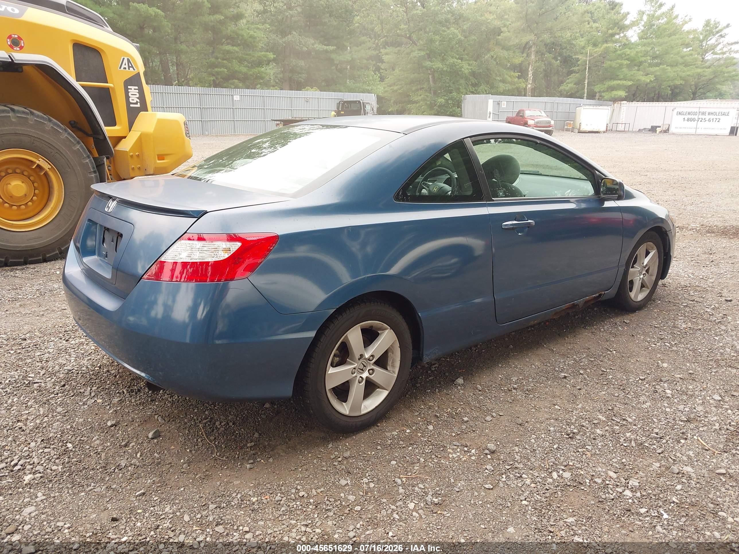 2008 Honda Civic Ex Blue vin: 2HGFG12878H555292