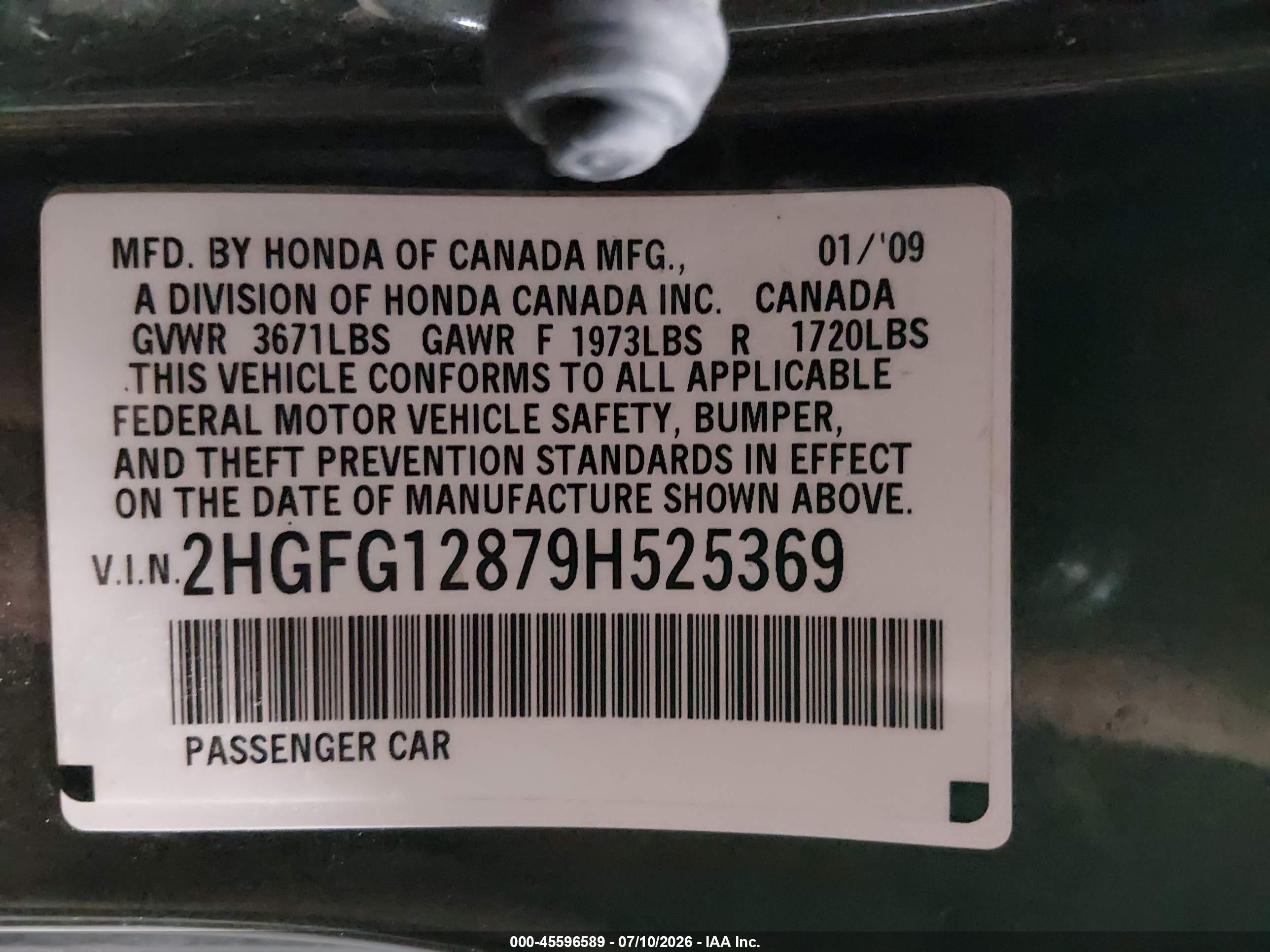 2009 Honda Civic Ex Gray vin: 2HGFG12879H525369