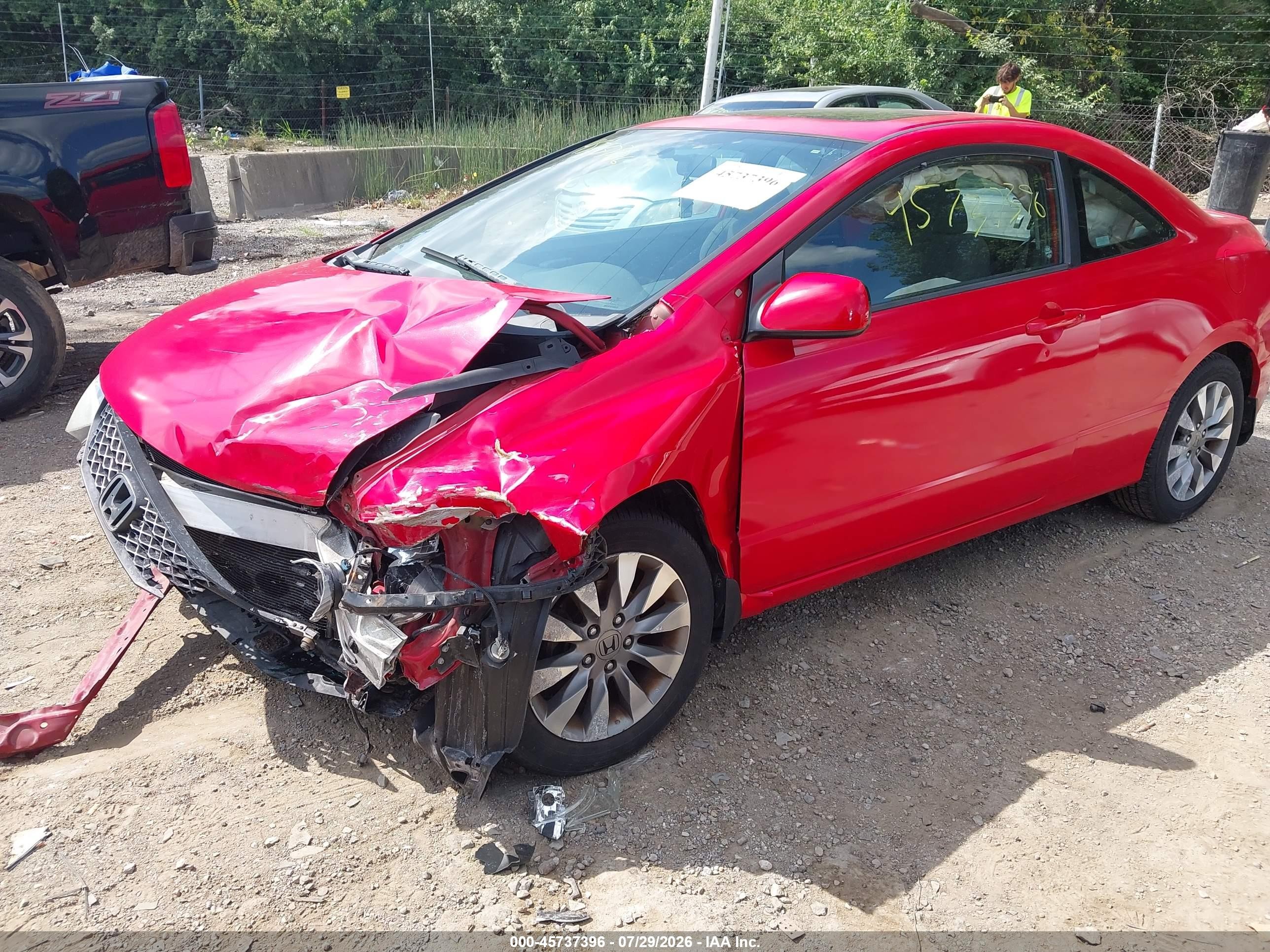 2009 Honda Civic Ex Красный vin: 2HGFG12879H528594