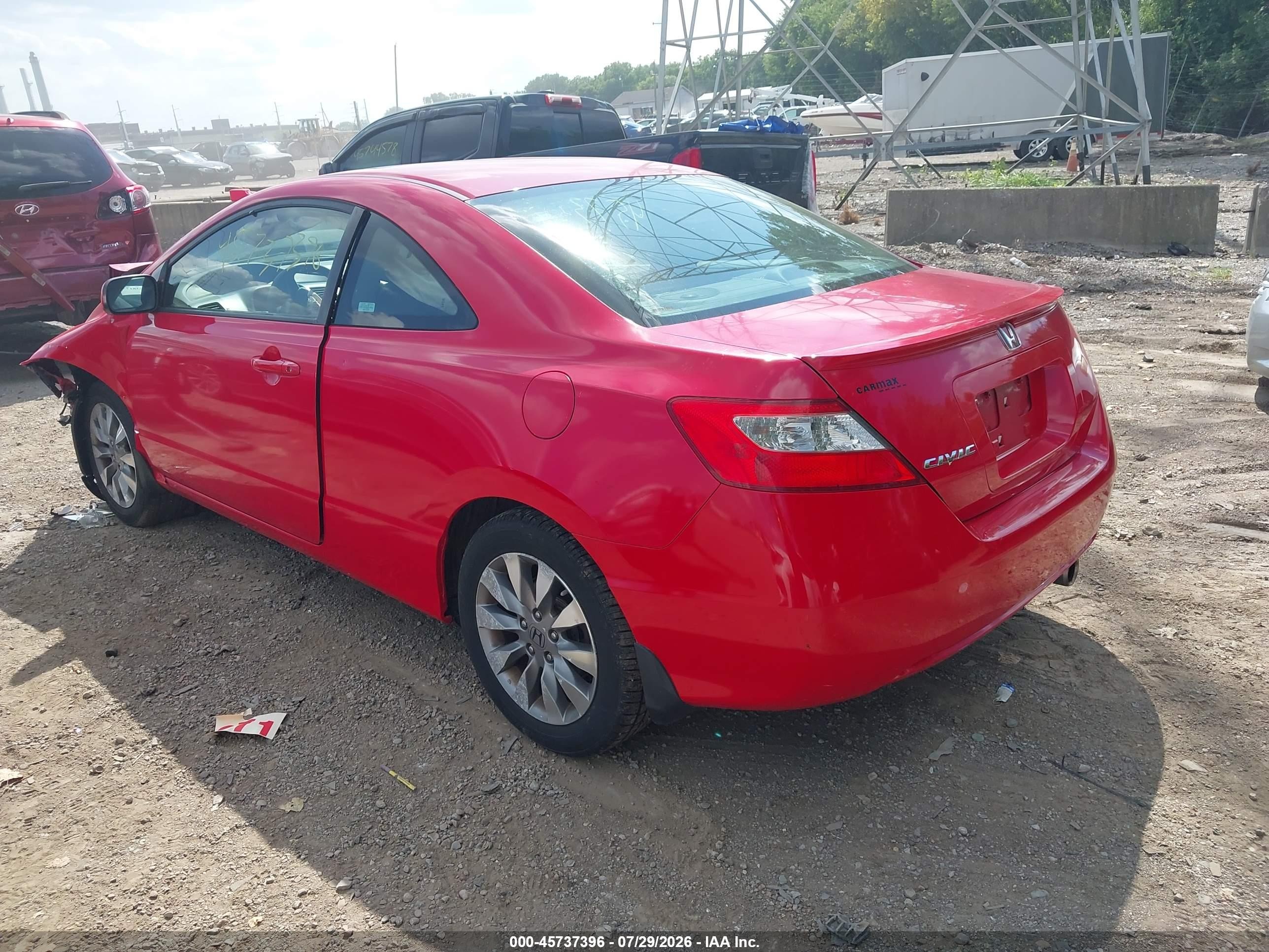 2009 Honda Civic Ex Красный vin: 2HGFG12879H528594