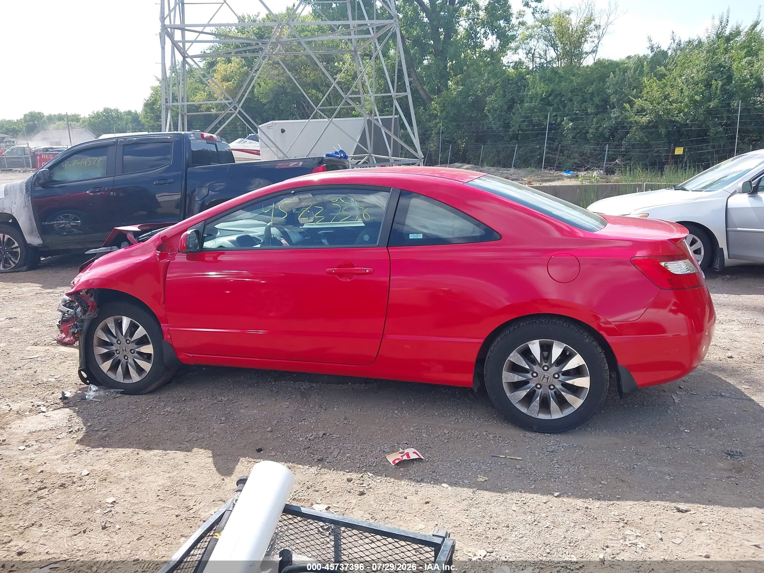 2009 Honda Civic Ex Красный vin: 2HGFG12879H528594