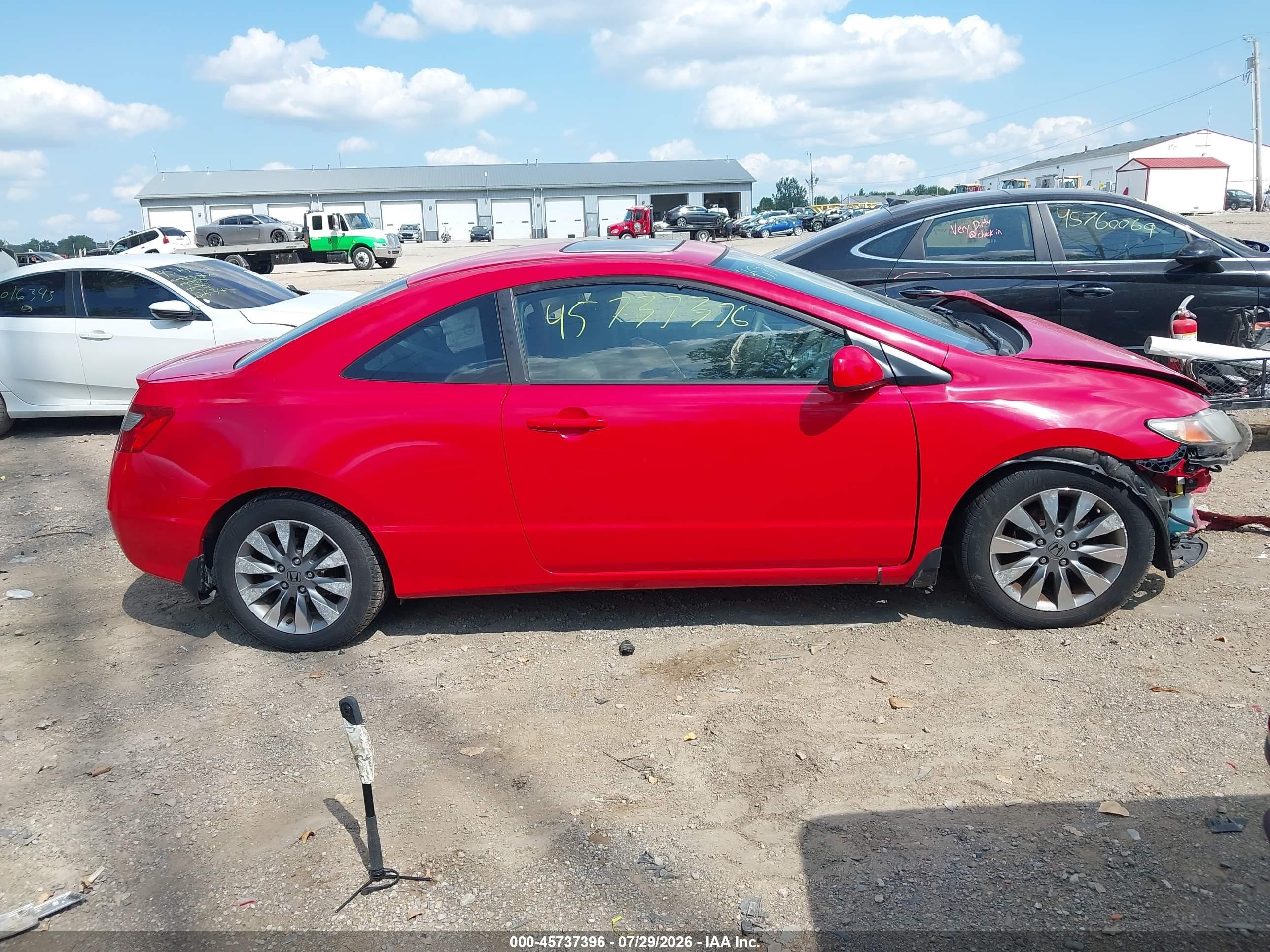 2009 Honda Civic Ex Красный vin: 2HGFG12879H528594