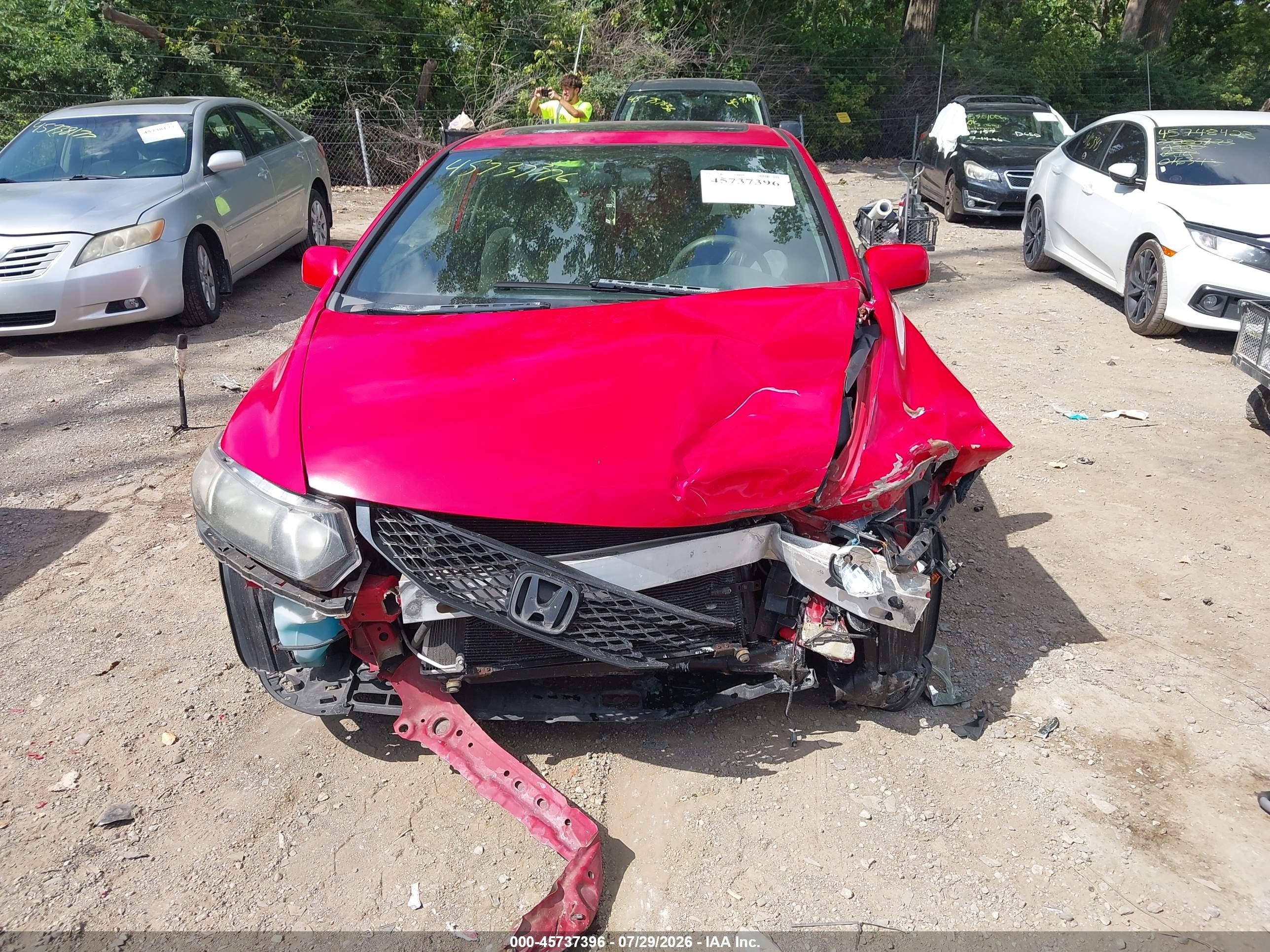 2009 Honda Civic Ex Красный vin: 2HGFG12879H528594