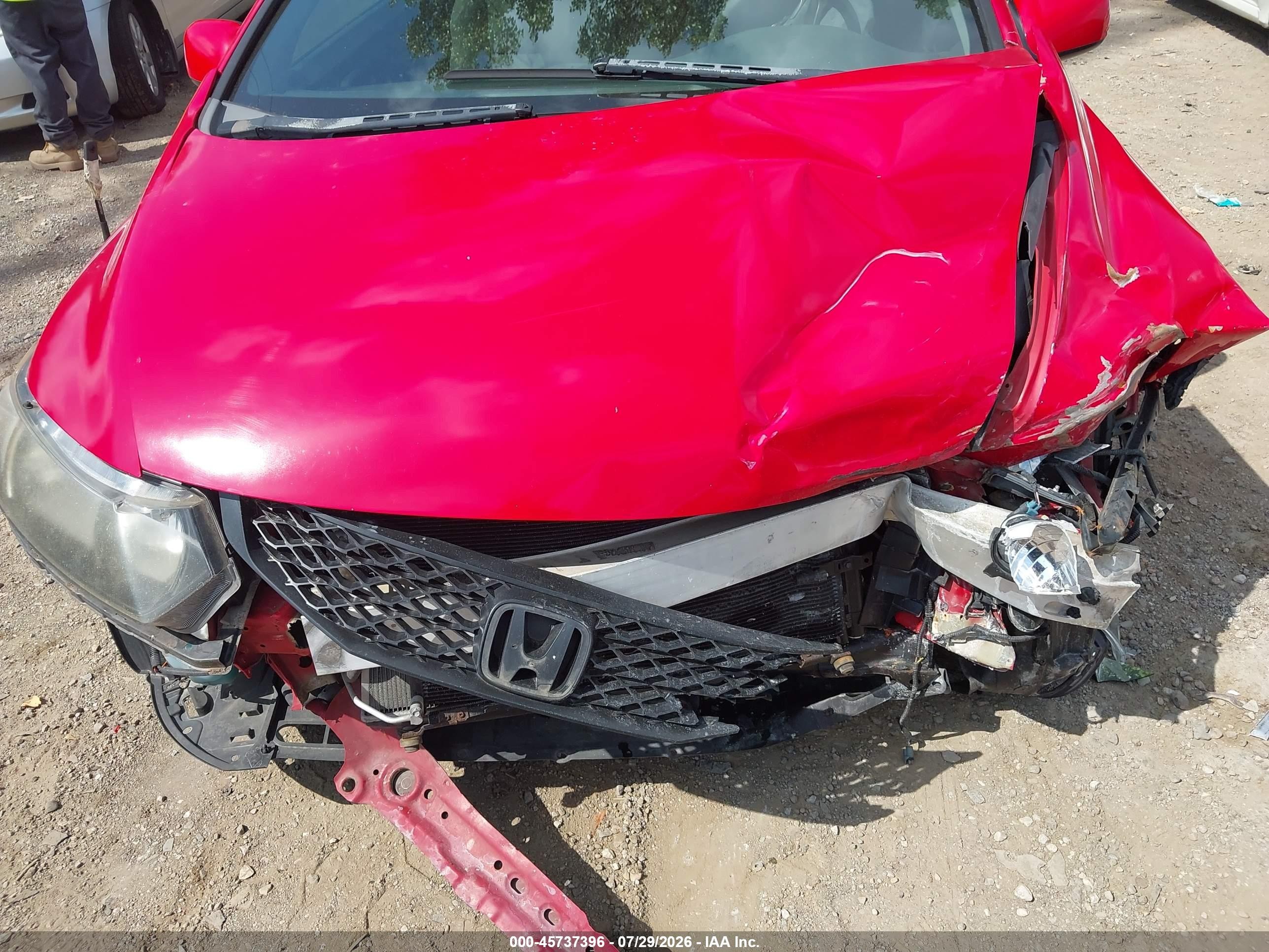 2009 Honda Civic Ex Красный vin: 2HGFG12879H528594