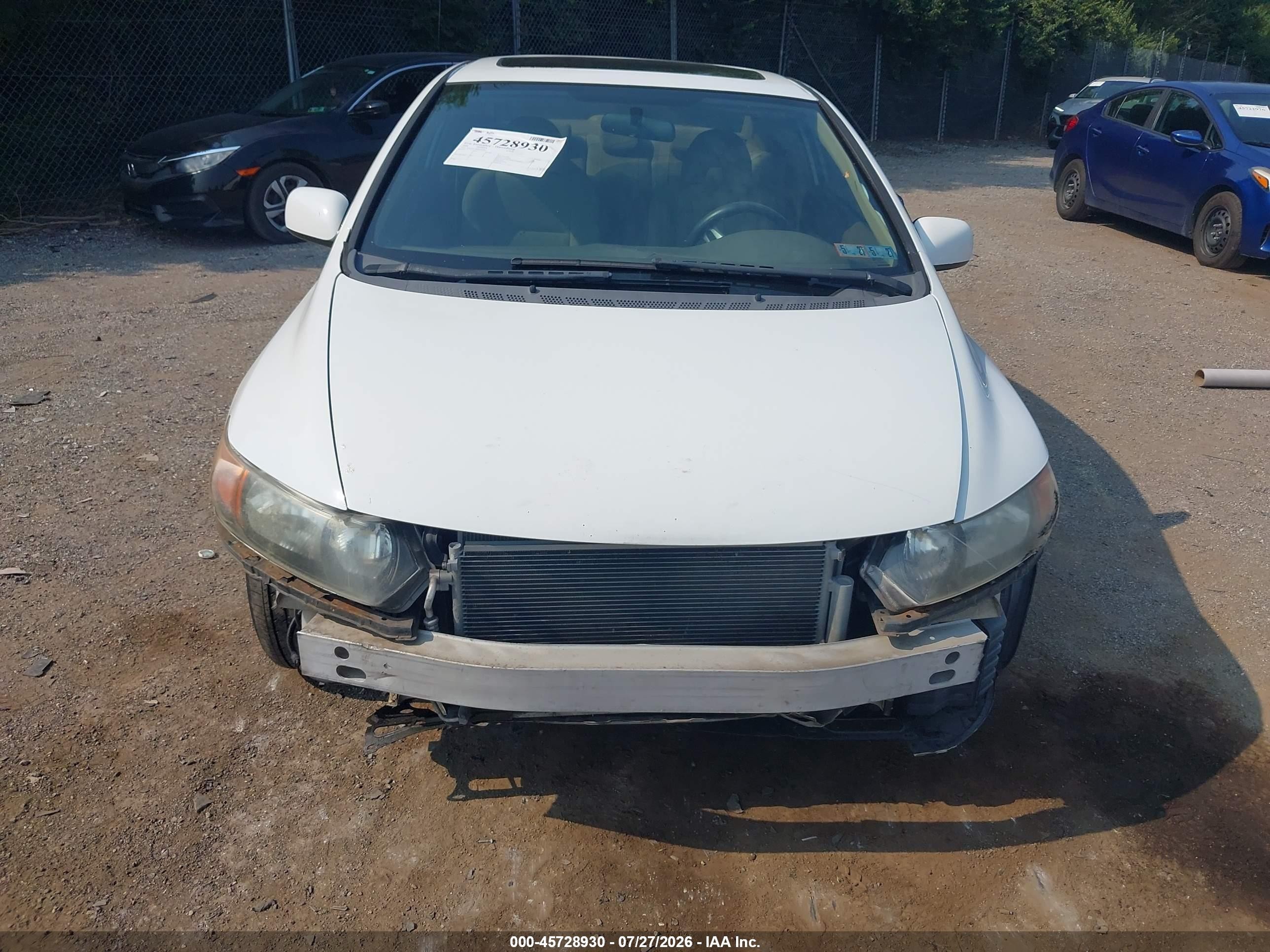 2006 Honda Civic Ex White vin: 2HGFG12886H502663