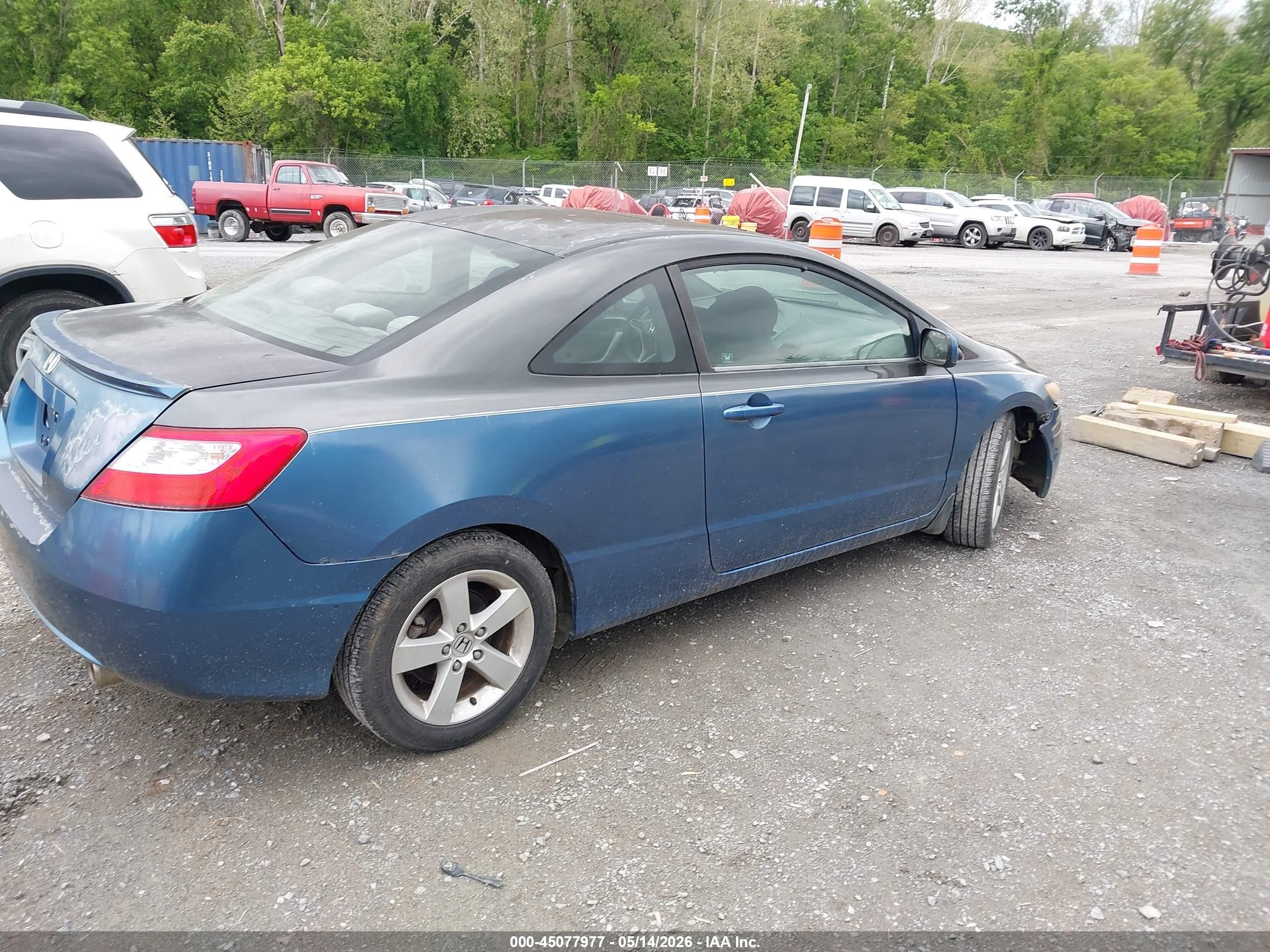 2006 Honda Civic Ex Blue vin: 2HGFG12886H513498