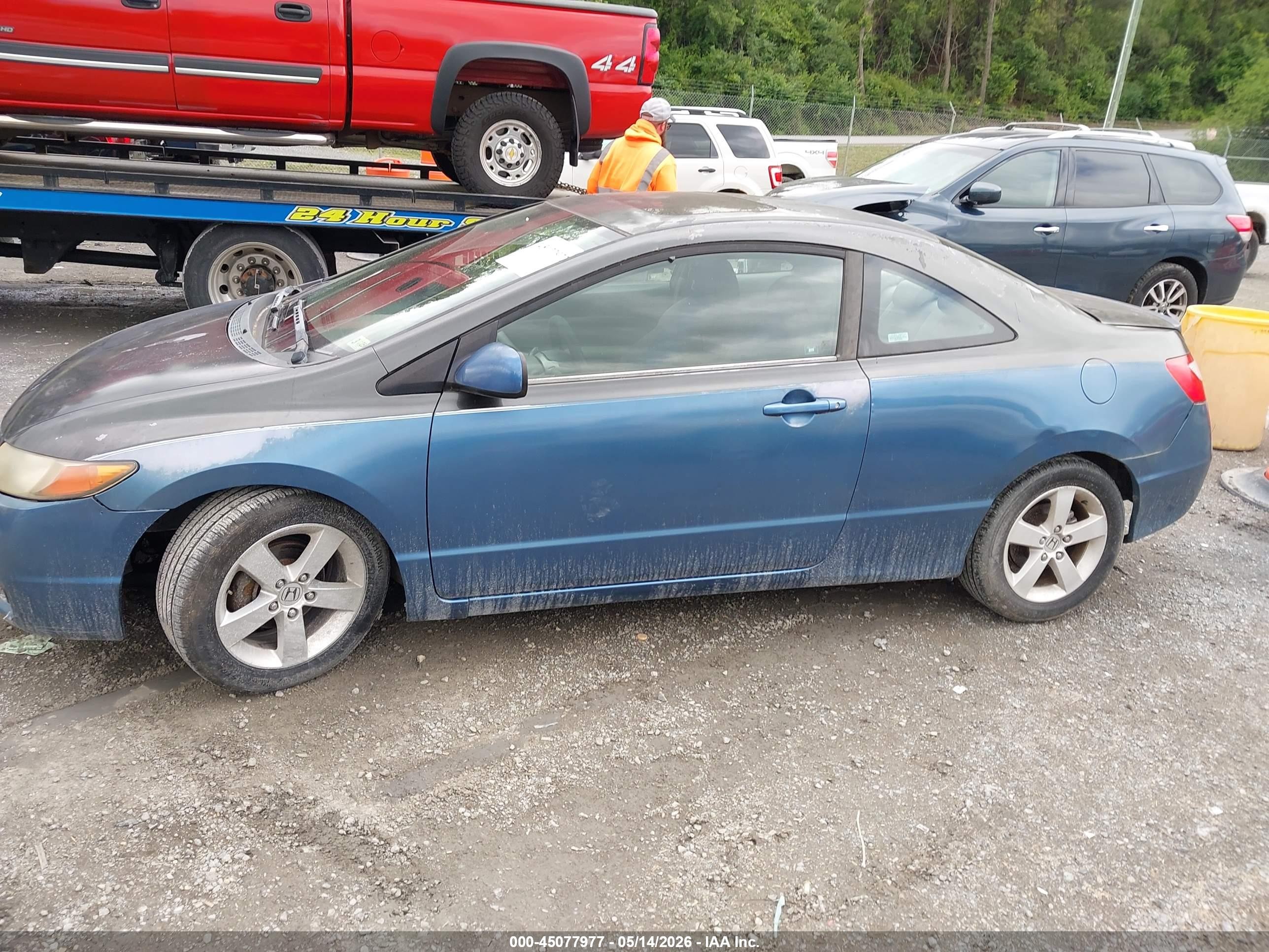 2006 Honda Civic Ex Blue vin: 2HGFG12886H513498