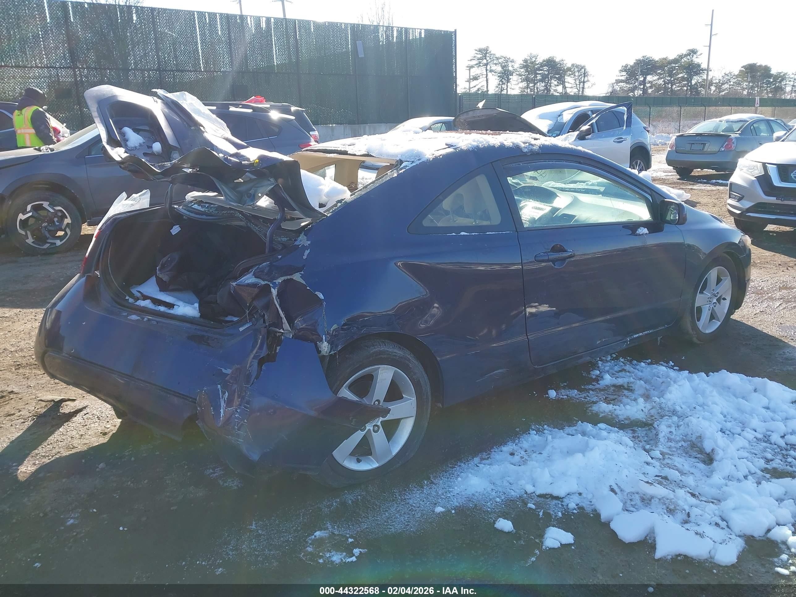 2006 Honda Civic Ex Синий vin: 2HGFG12886H546341
