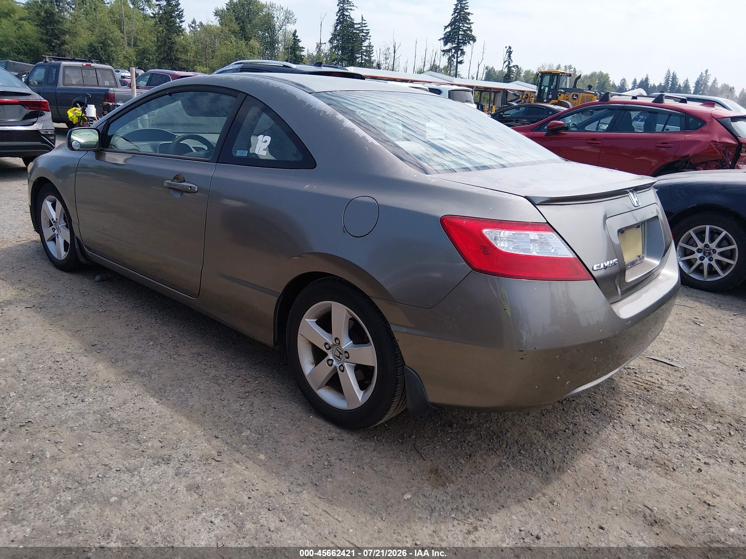 2006 Honda Civic Ex Gray vin: 2HGFG12886H557078