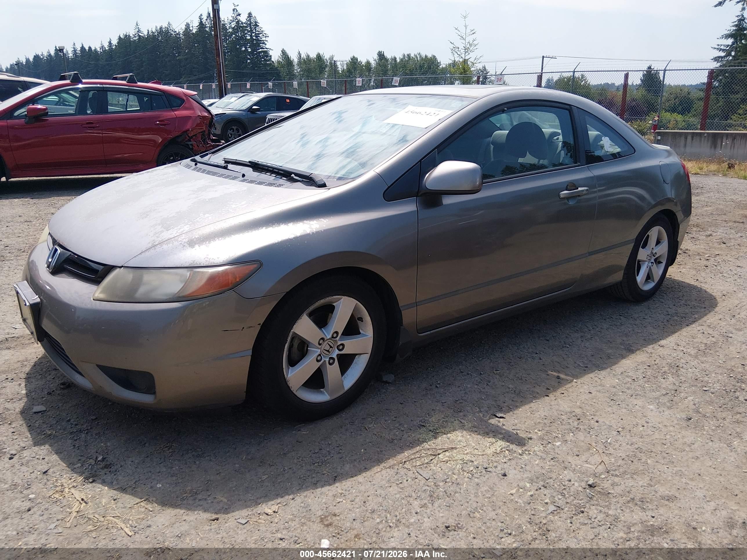 2006 Honda Civic Ex Gray vin: 2HGFG12886H557078