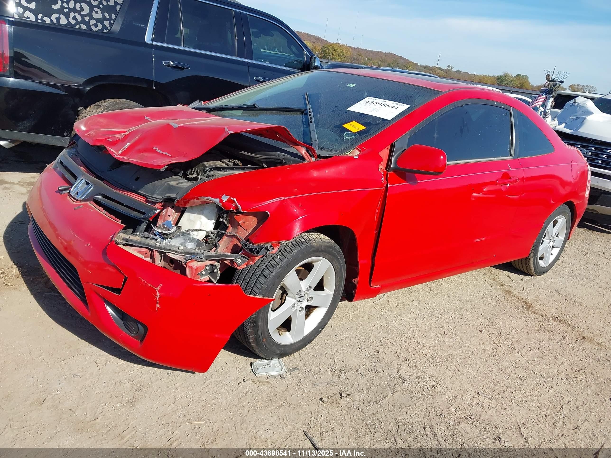 2006 Honda Civic Ex Red vin: 2HGFG12886H564256