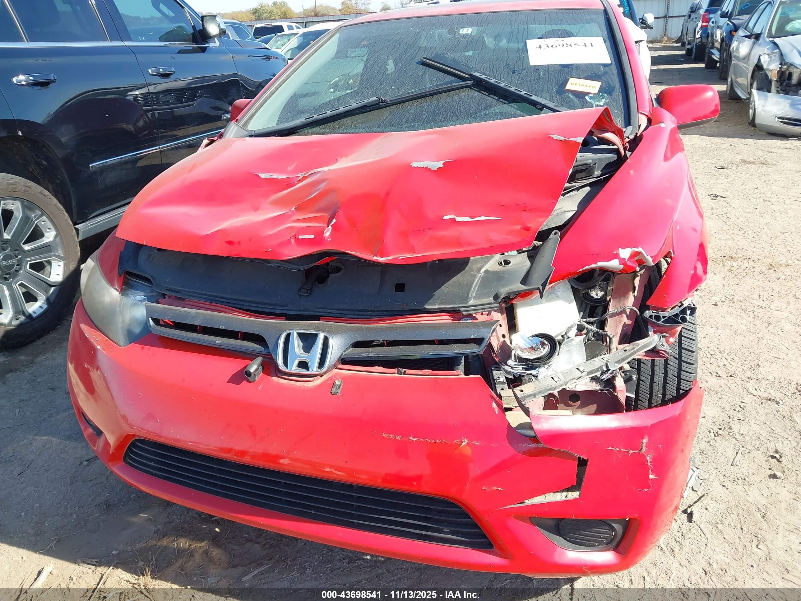 2006 Honda Civic Ex Red vin: 2HGFG12886H564256