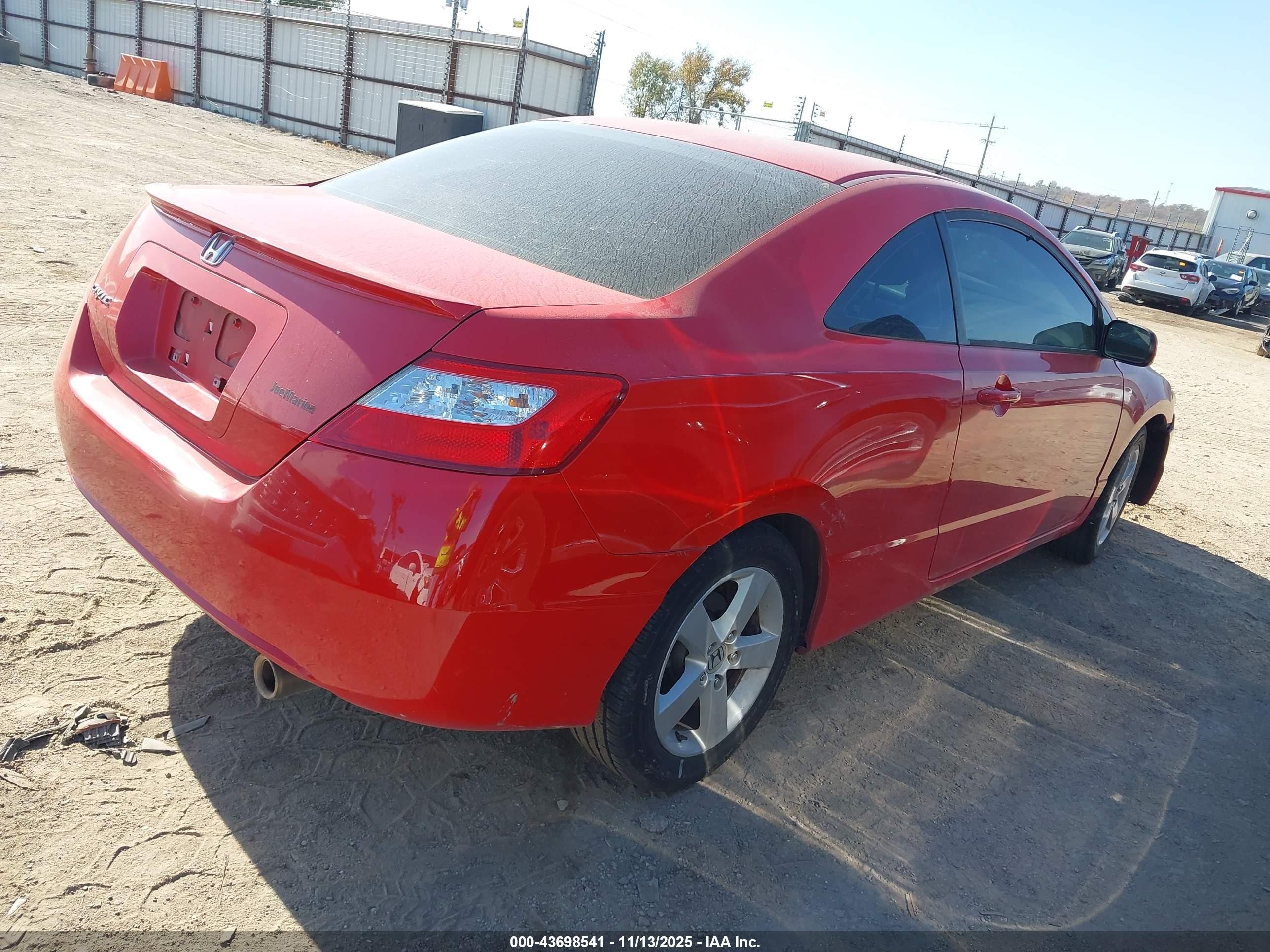2006 Honda Civic Ex Red vin: 2HGFG12886H564256