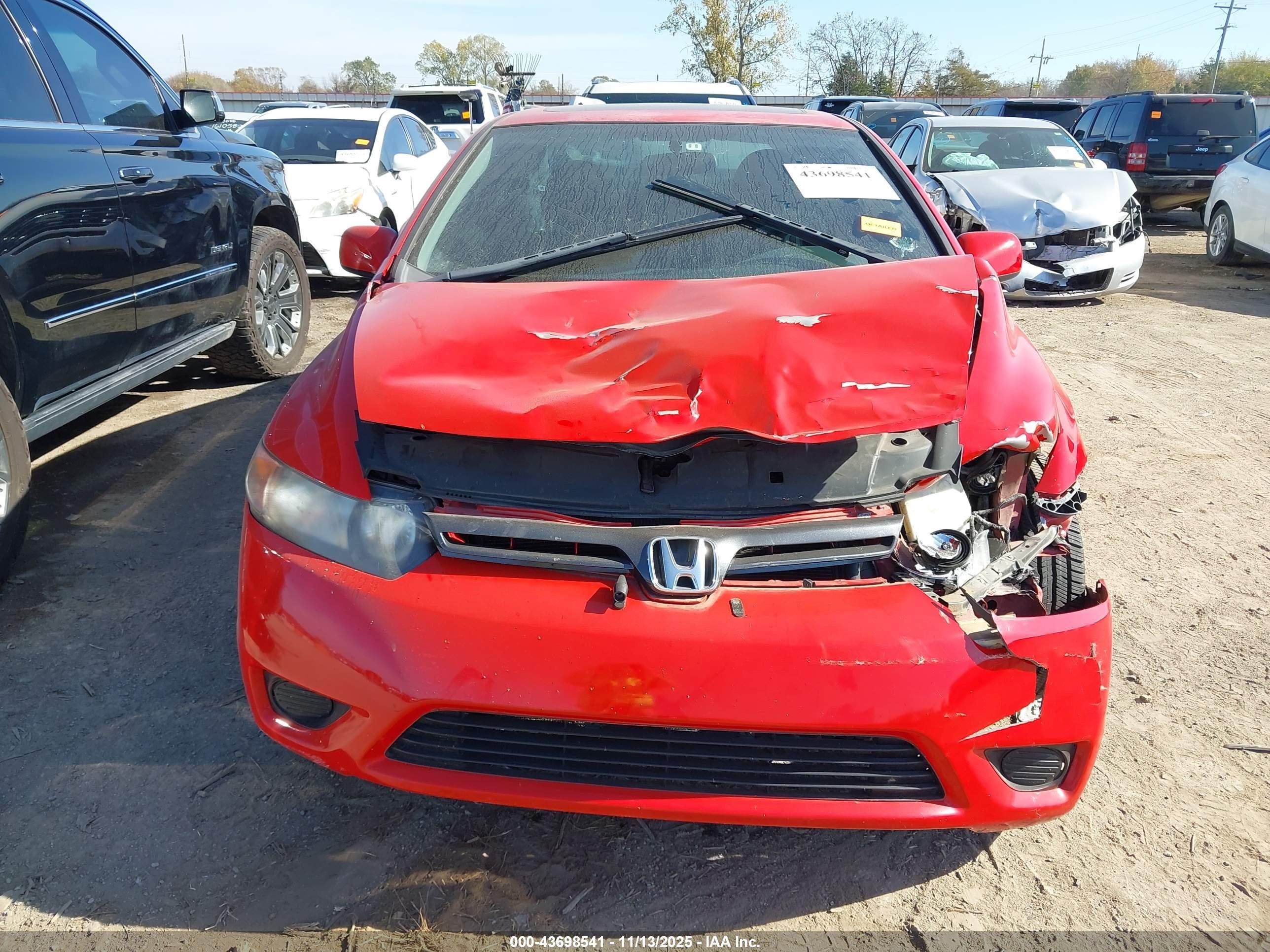 2006 Honda Civic Ex Red vin: 2HGFG12886H564256