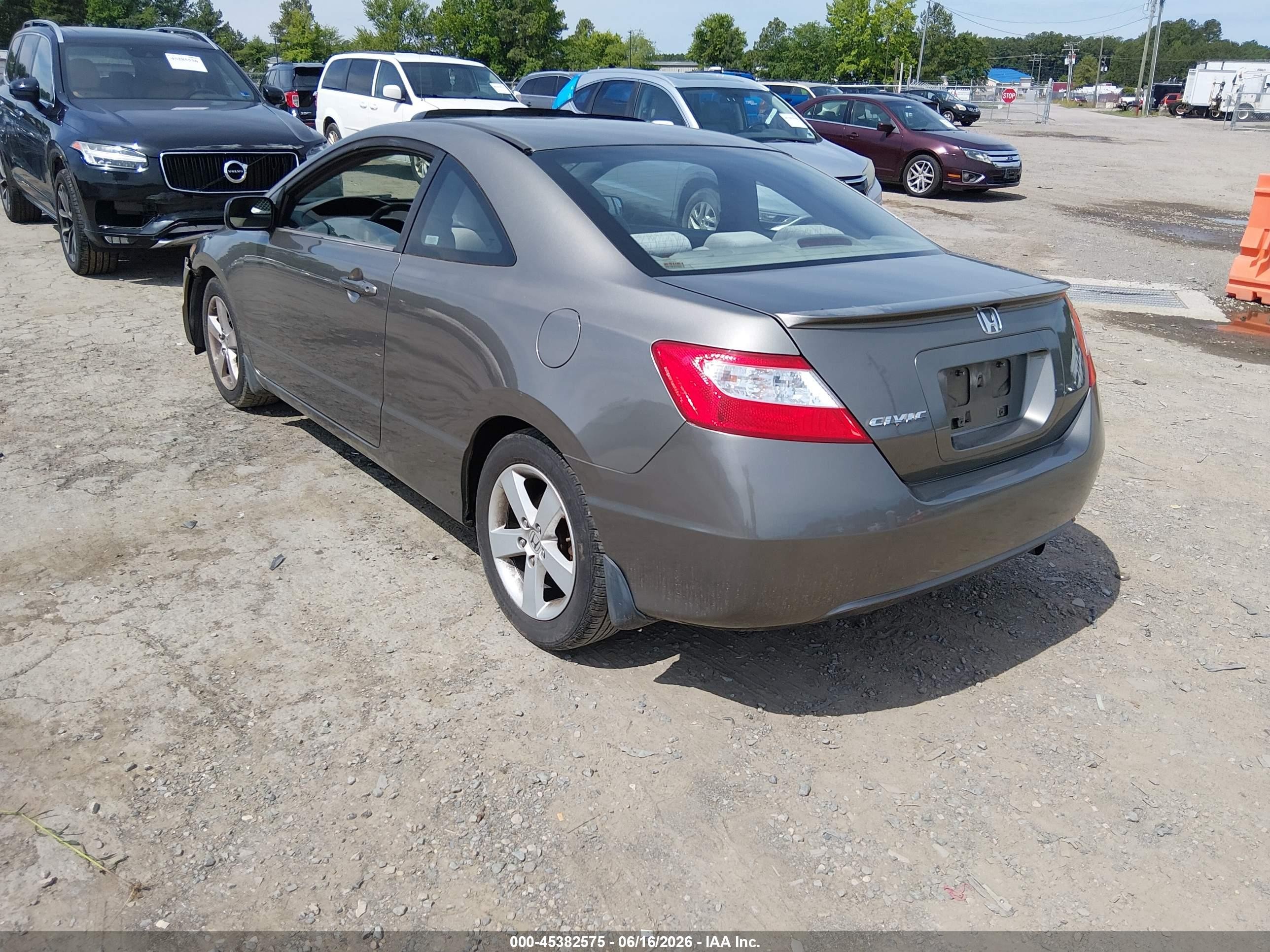 2007 Honda Civic Ex Серый vin: 2HGFG12887H517715