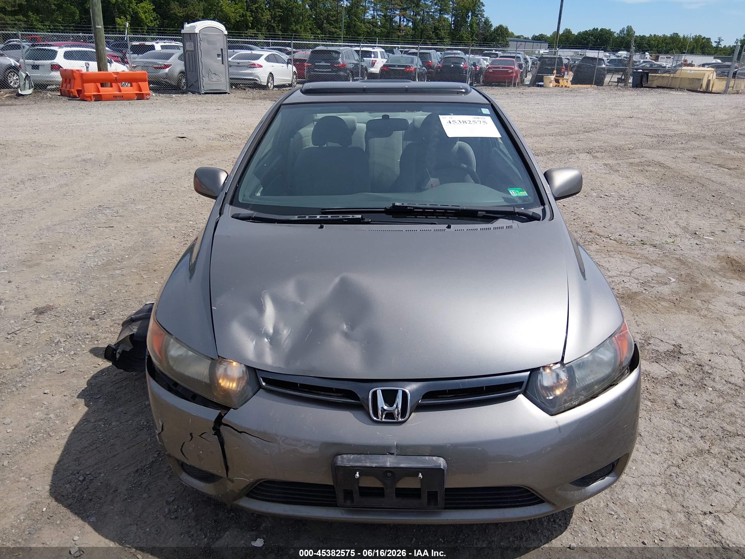 2007 Honda Civic Ex Серый vin: 2HGFG12887H517715