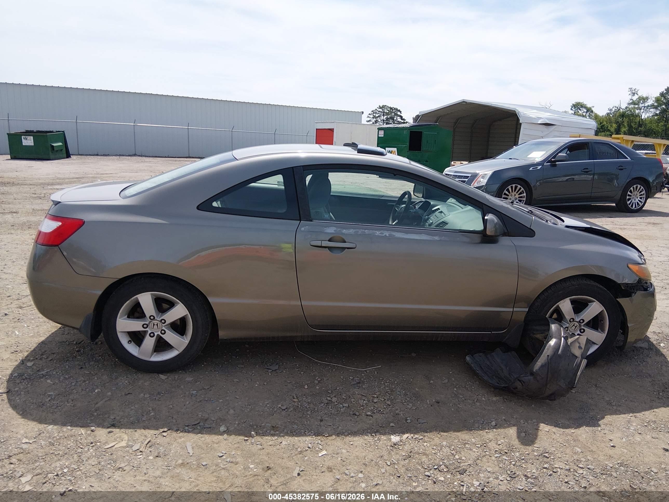 2007 Honda Civic Ex Серый vin: 2HGFG12887H517715