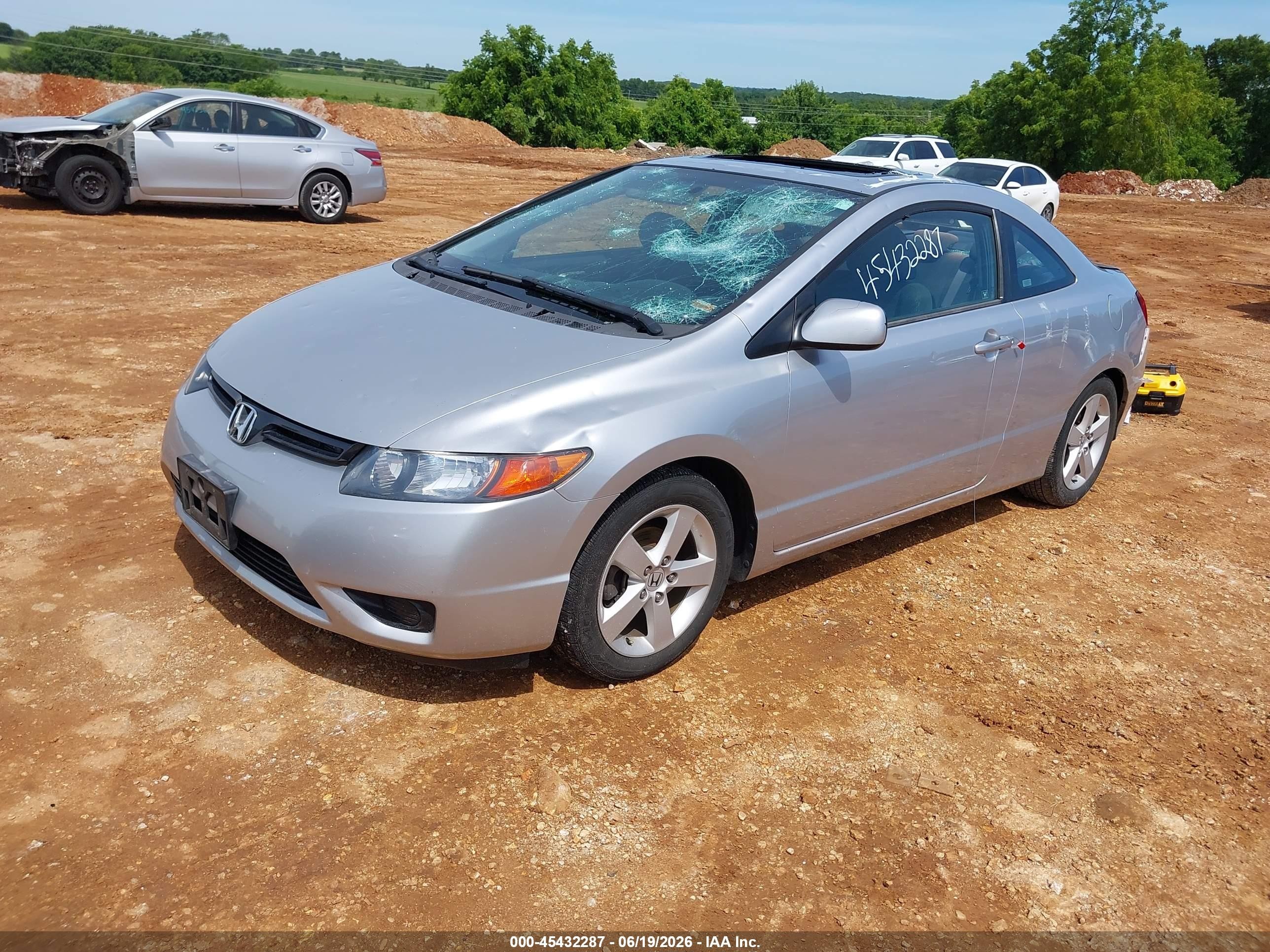2007 Honda Civic Ex Silver vin: 2HGFG12887H519822