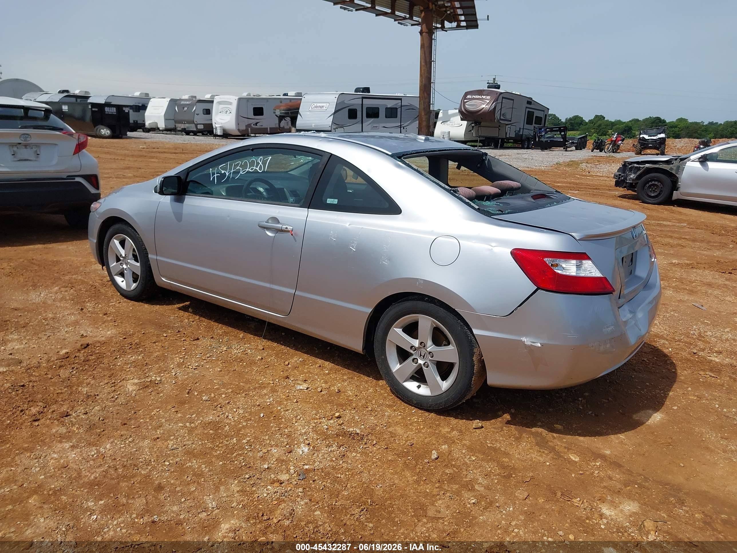 2007 Honda Civic Ex Silver vin: 2HGFG12887H519822
