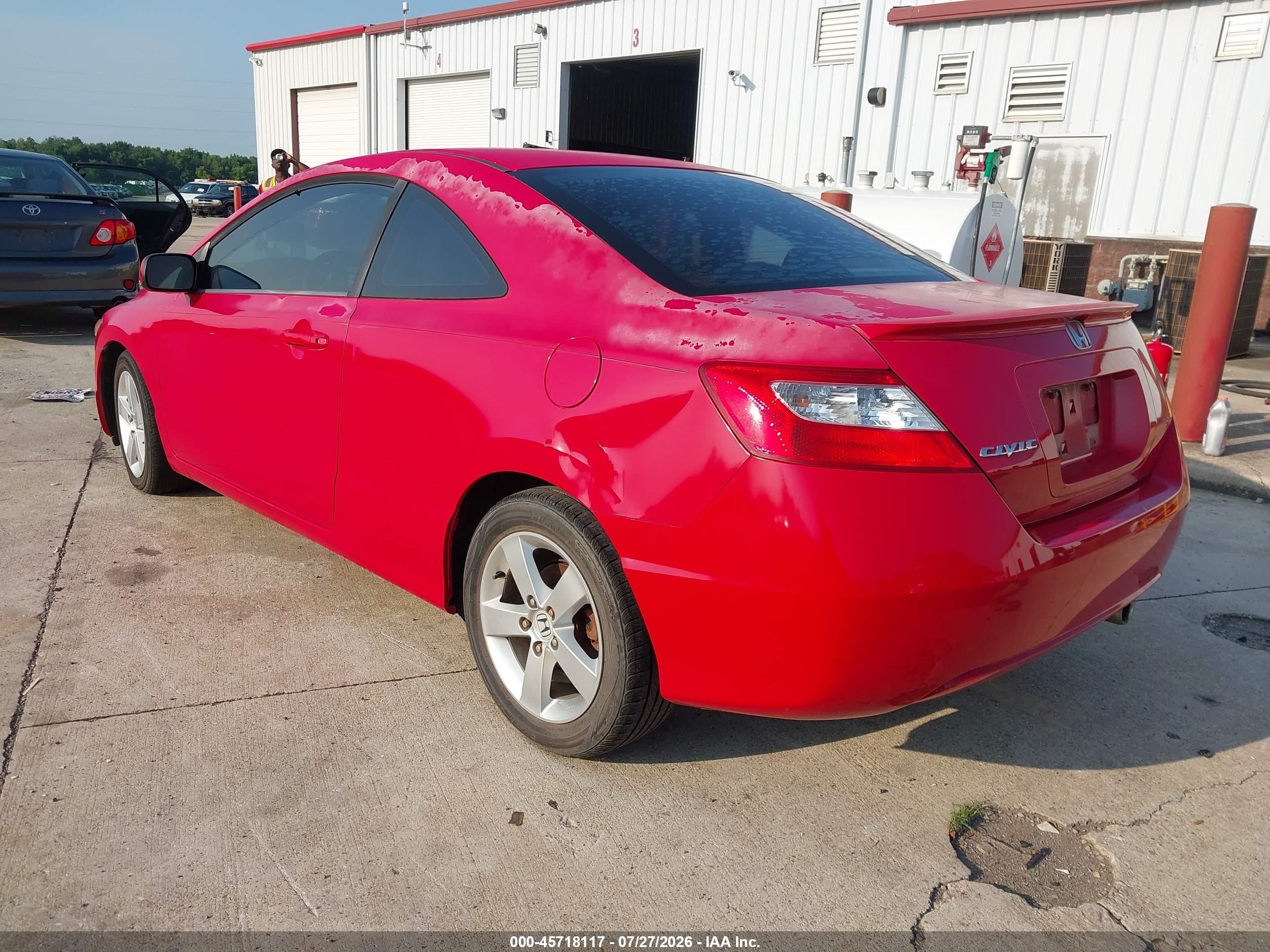 2007 Honda Civic Ex Красный vin: 2HGFG12887H578885