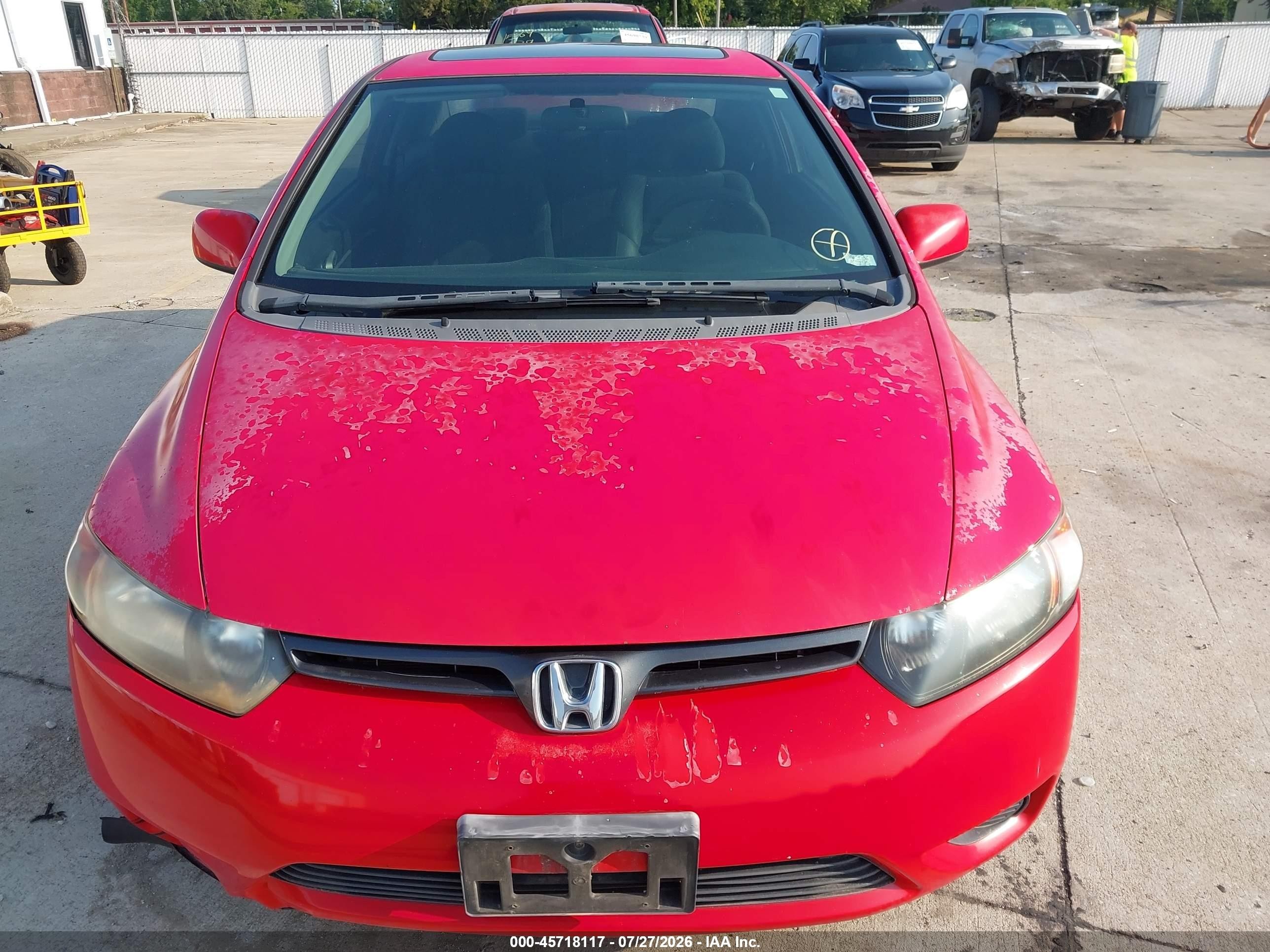 2007 Honda Civic Ex Красный vin: 2HGFG12887H578885