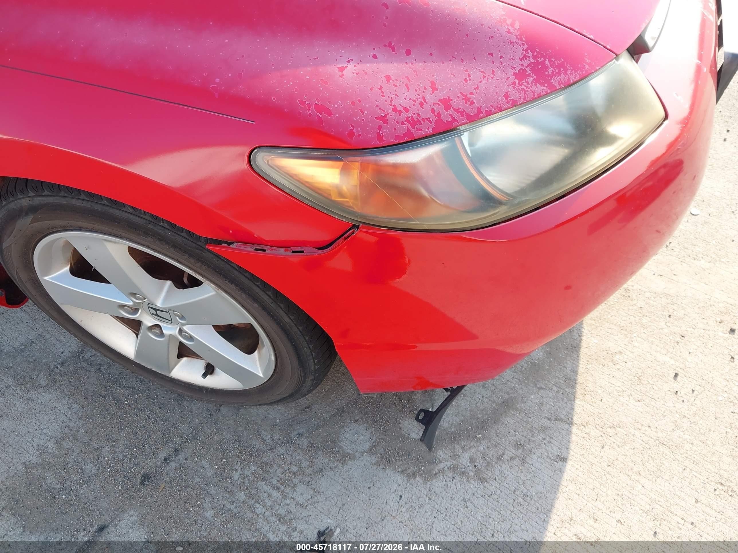 2007 Honda Civic Ex Красный vin: 2HGFG12887H578885