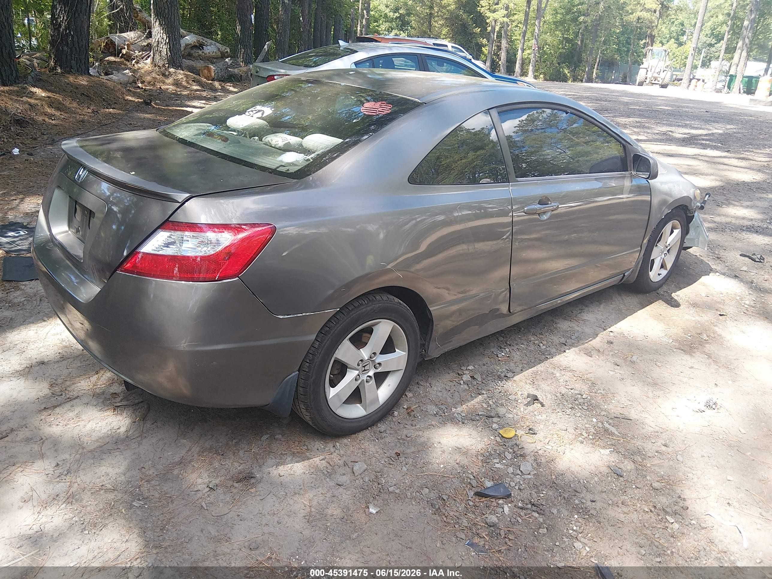 2008 Honda Civic Ex Gray vin: 2HGFG12888H503394