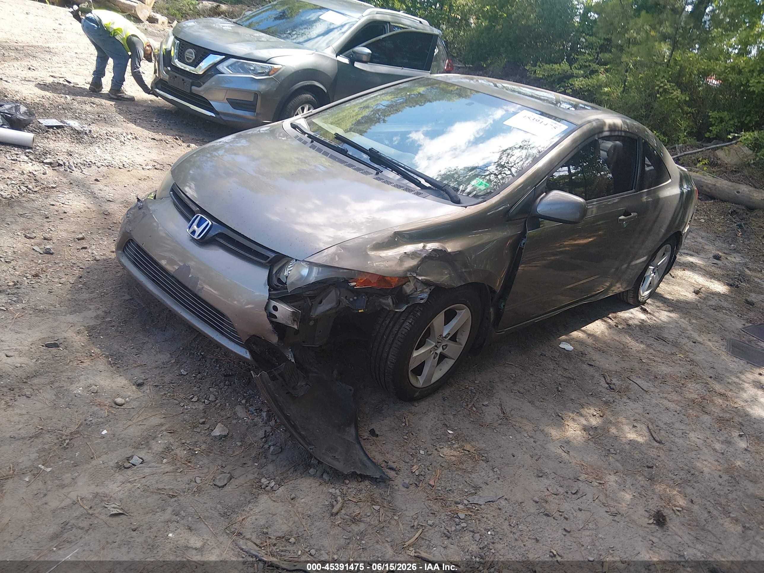 2008 Honda Civic Ex Gray vin: 2HGFG12888H503394
