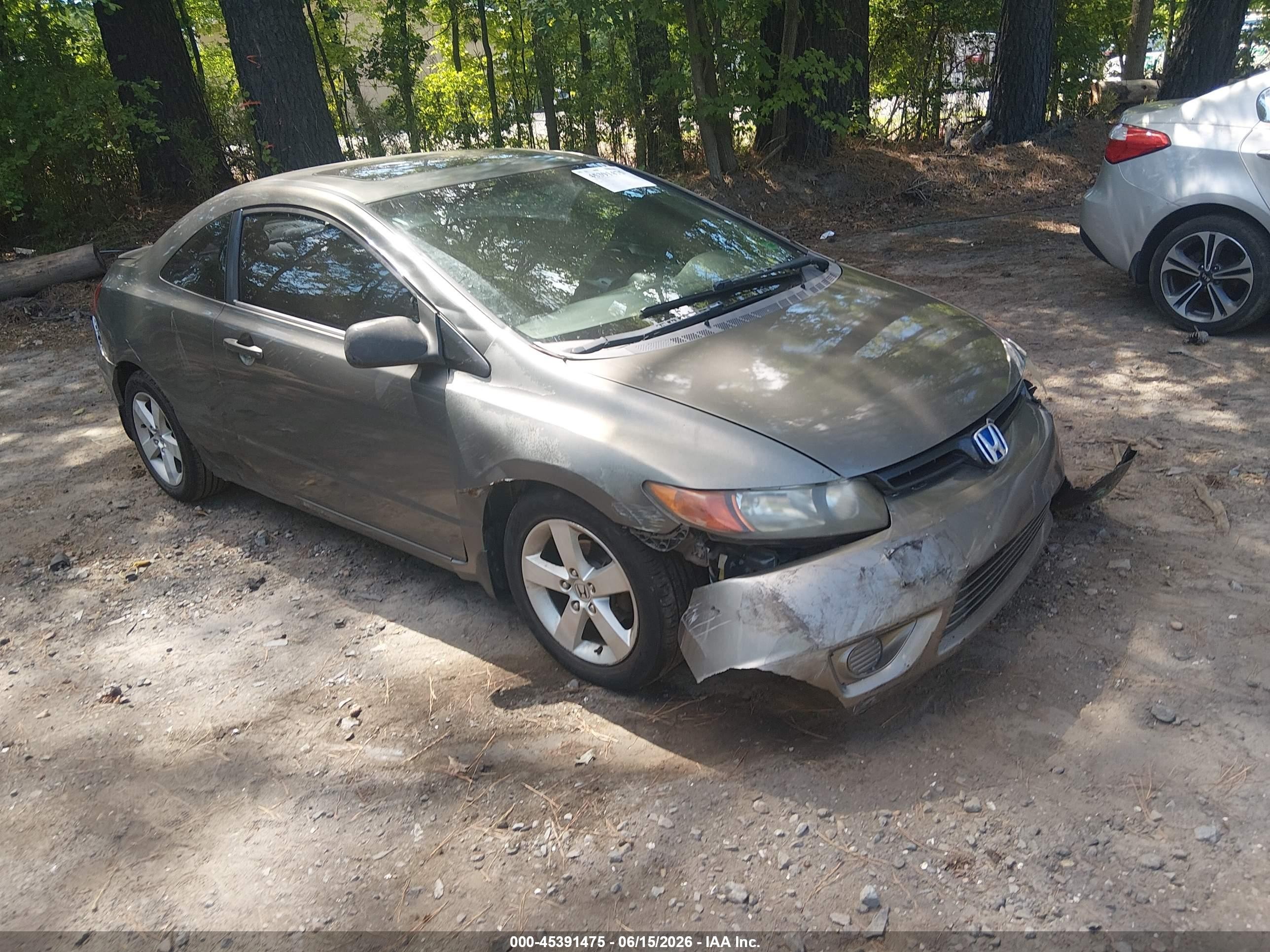 2008 Honda Civic Ex Gray vin: 2HGFG12888H503394