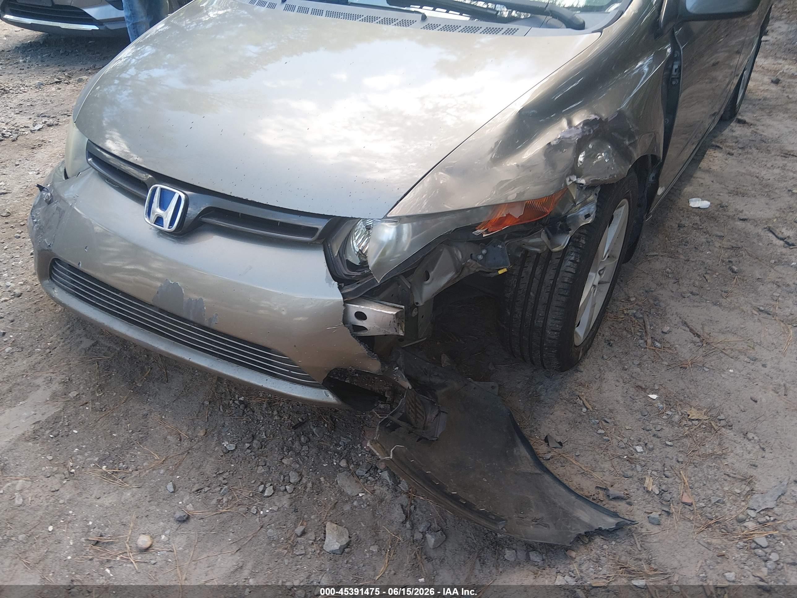2008 Honda Civic Ex Gray vin: 2HGFG12888H503394