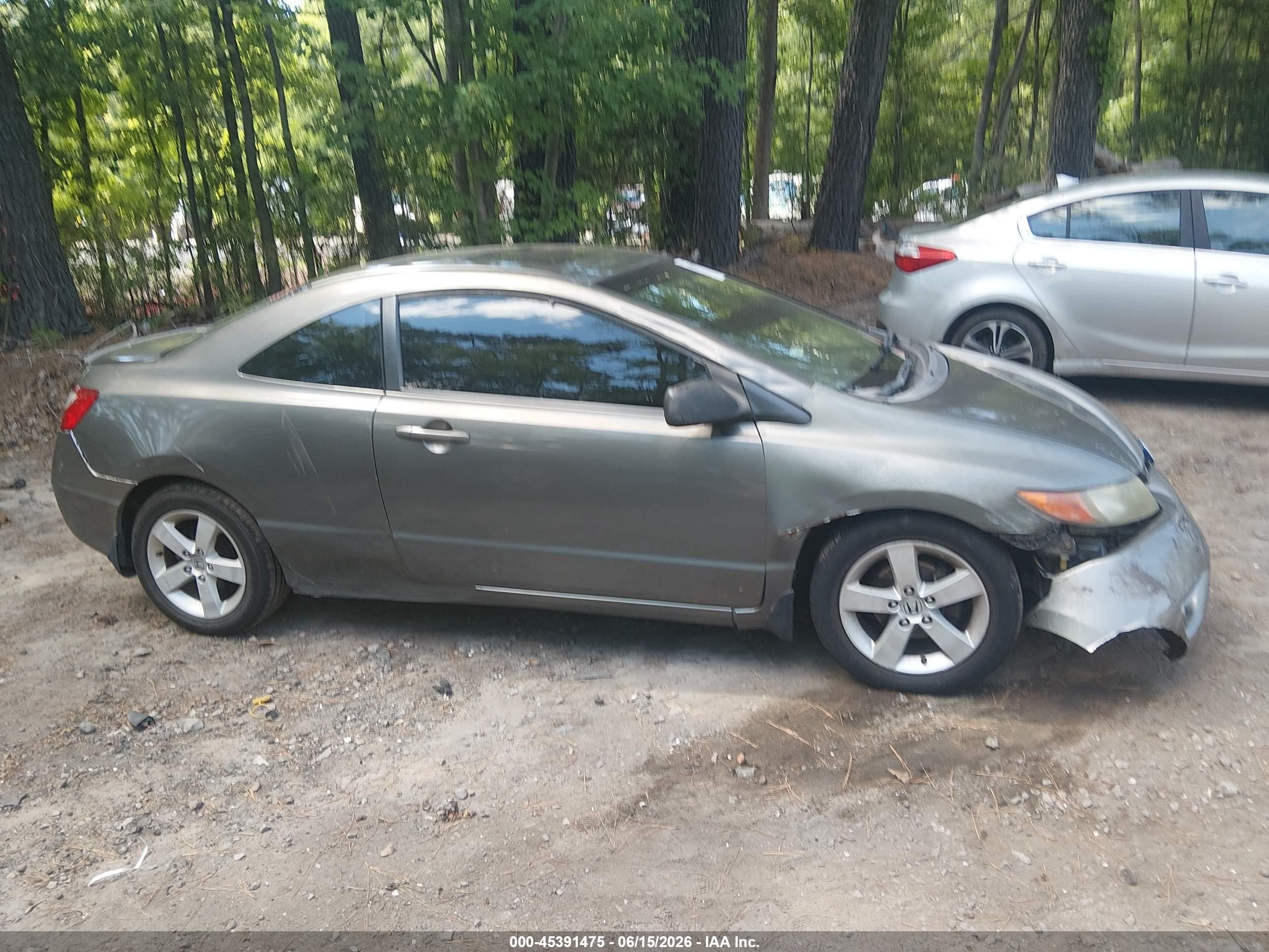 2008 Honda Civic Ex Gray vin: 2HGFG12888H503394
