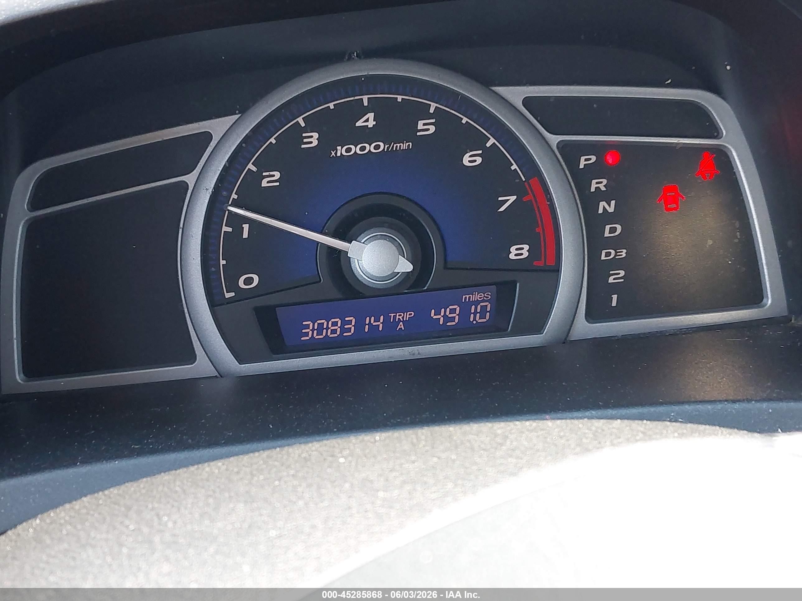 2008 Honda Civic Ex Blue vin: 2HGFG12888H525718