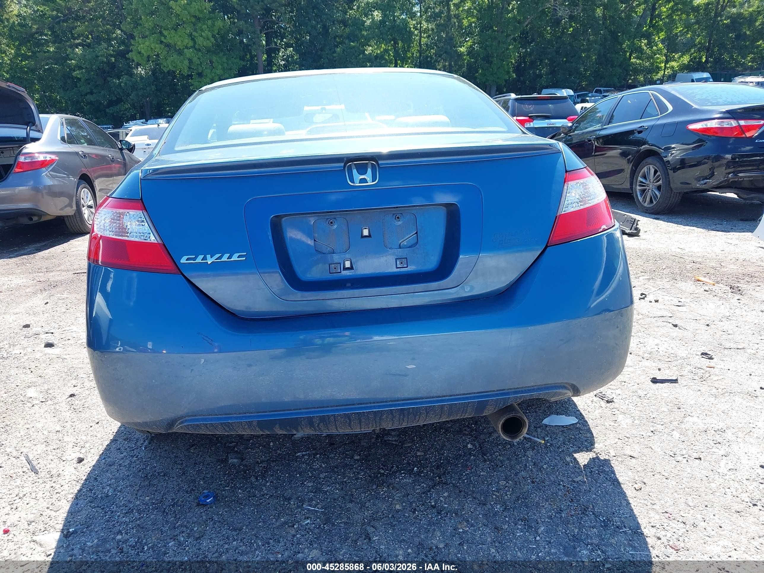 2008 Honda Civic Ex Blue vin: 2HGFG12888H525718