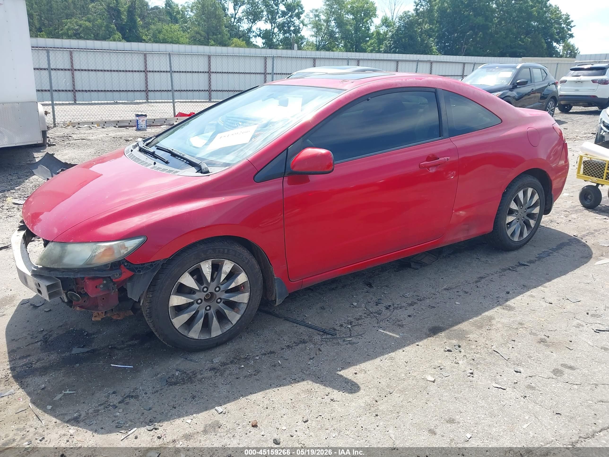 2009 Honda Civic Ex Red vin: 2HGFG12889H513540