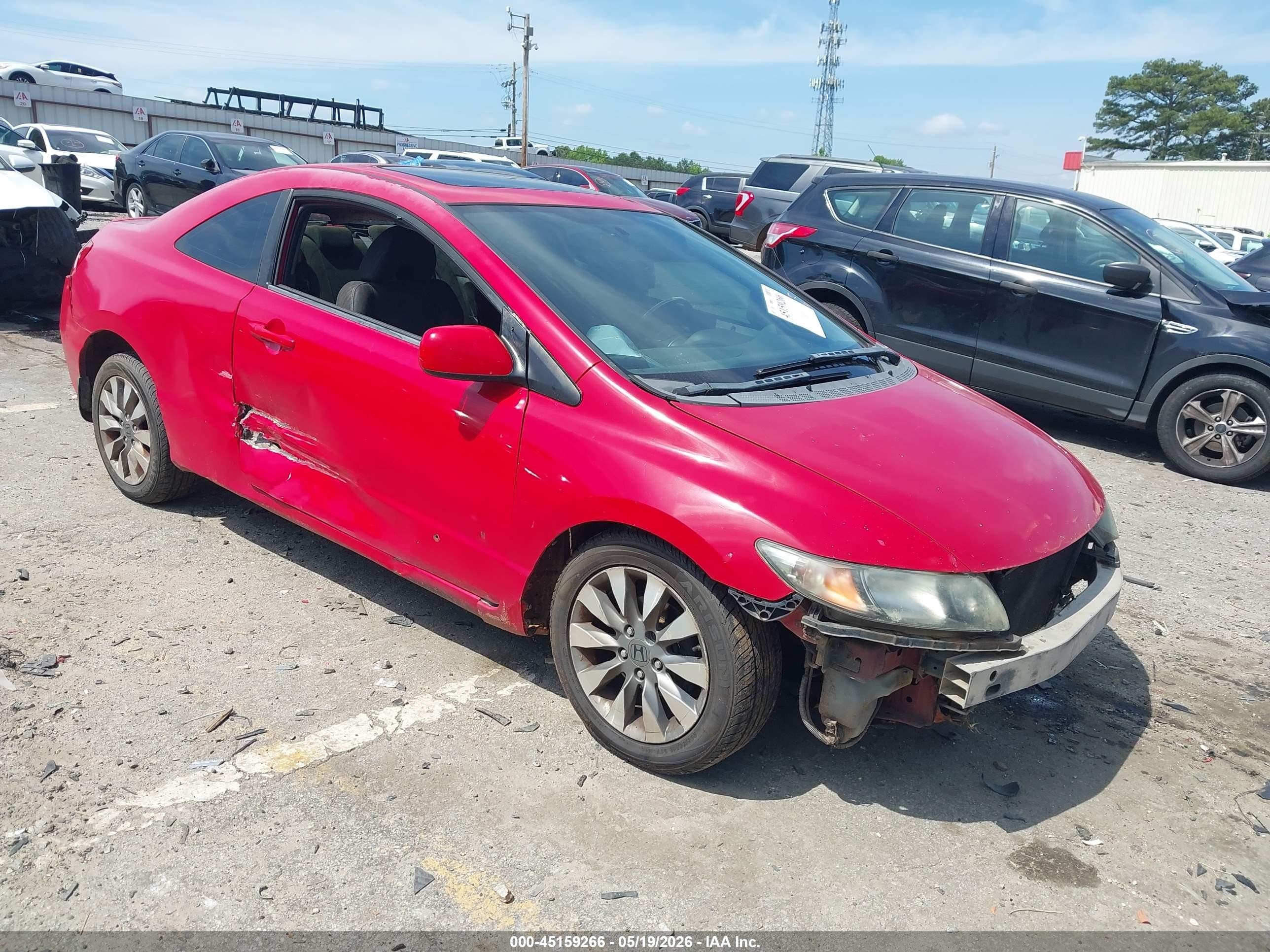 2009 Honda Civic Ex Red vin: 2HGFG12889H513540