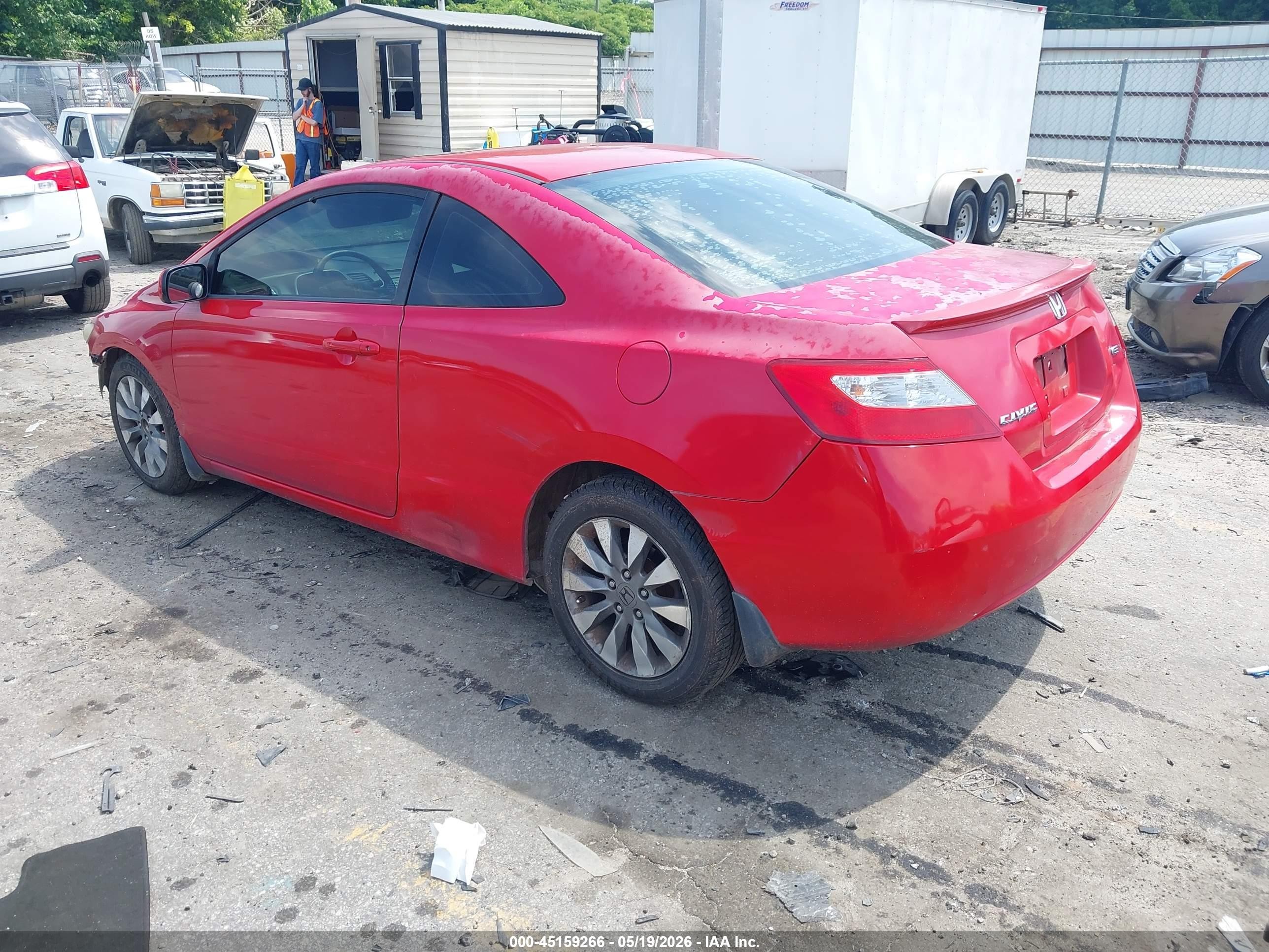 2009 Honda Civic Ex Red vin: 2HGFG12889H513540