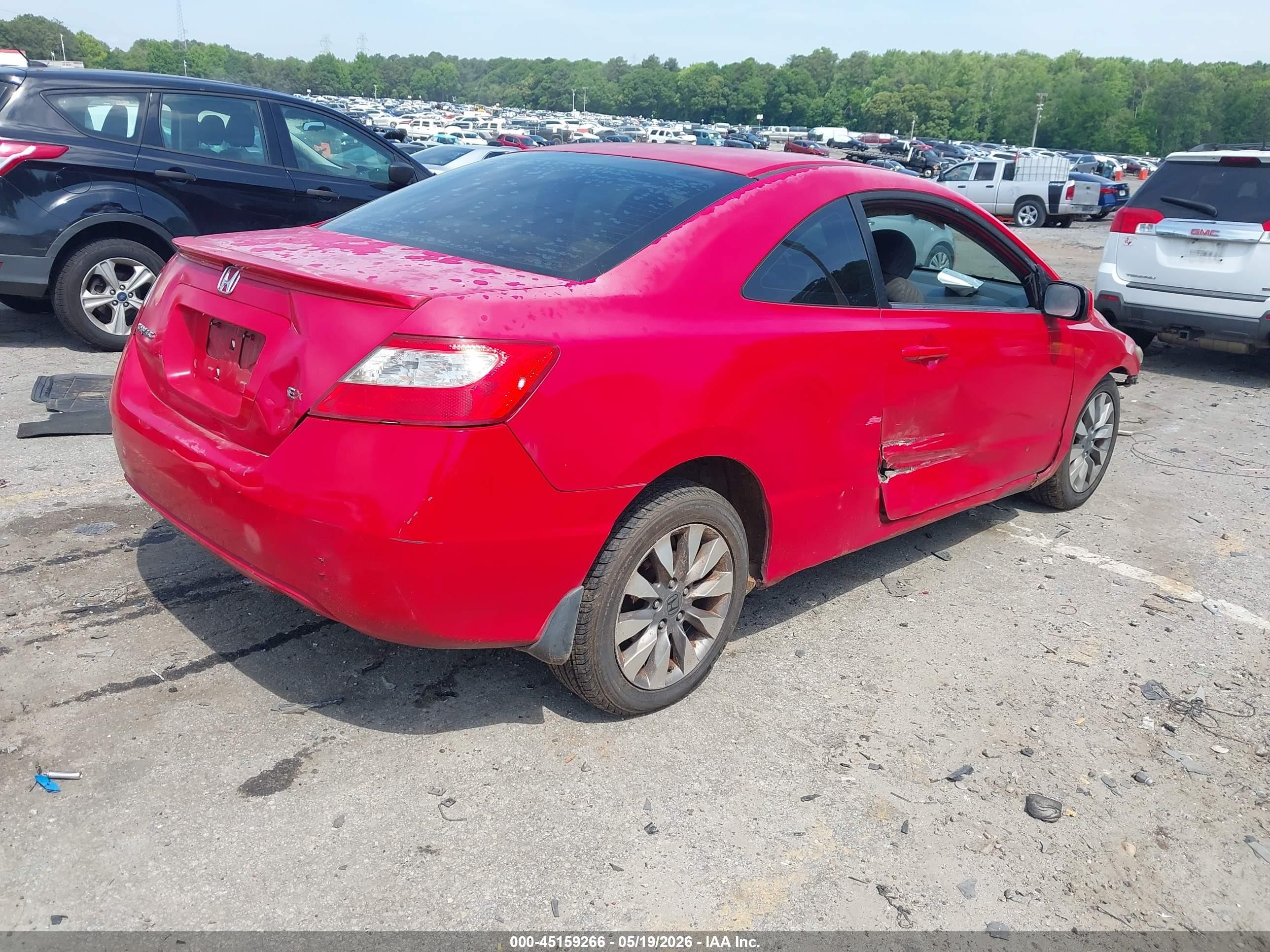 2009 Honda Civic Ex Red vin: 2HGFG12889H513540