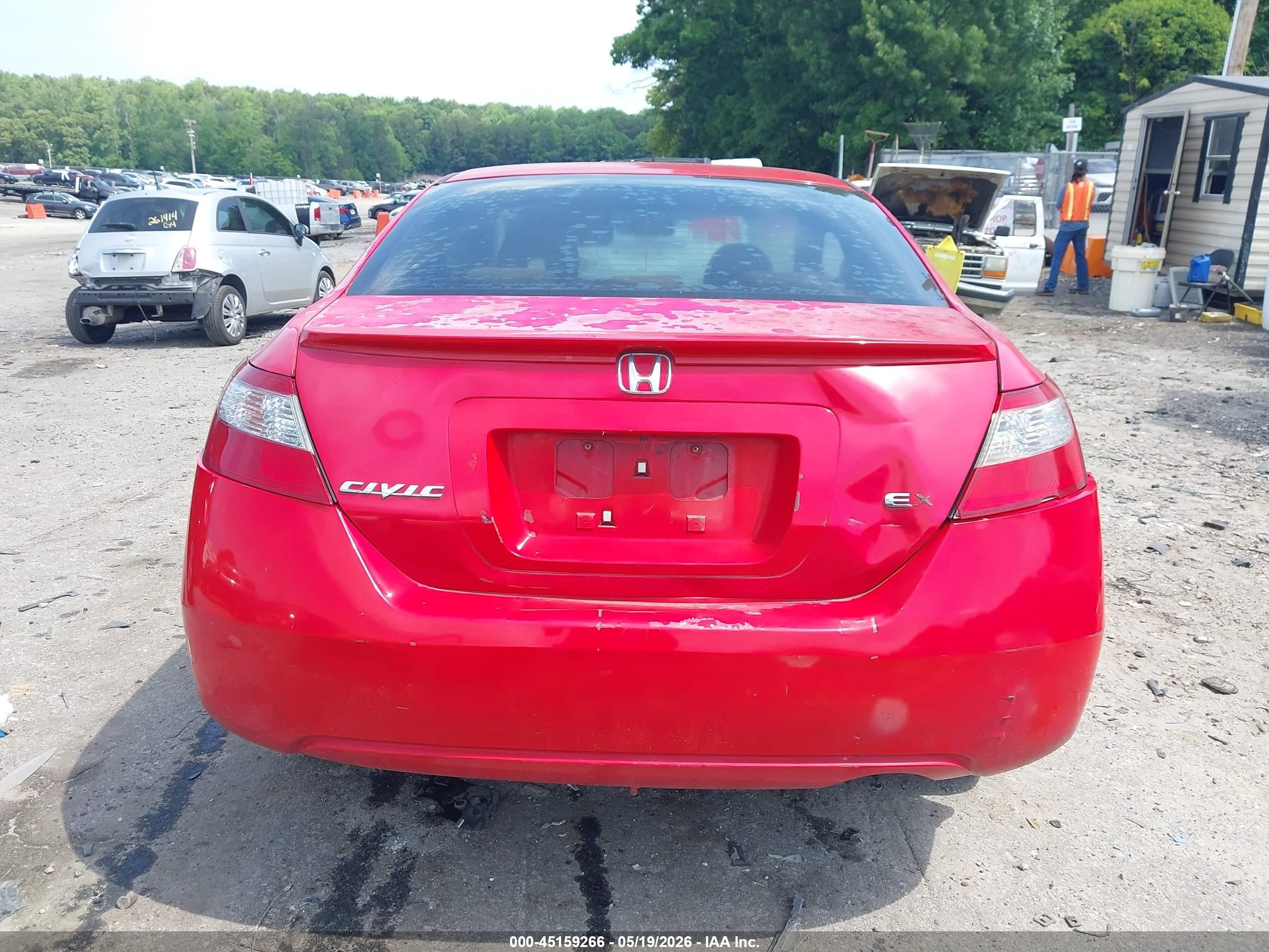 2009 Honda Civic Ex Red vin: 2HGFG12889H513540