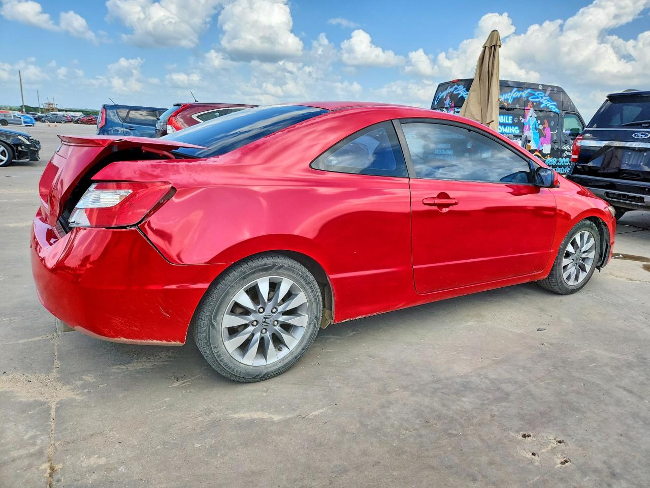 2009 Honda Civic Ex Red vin: 2HGFG12889H519614