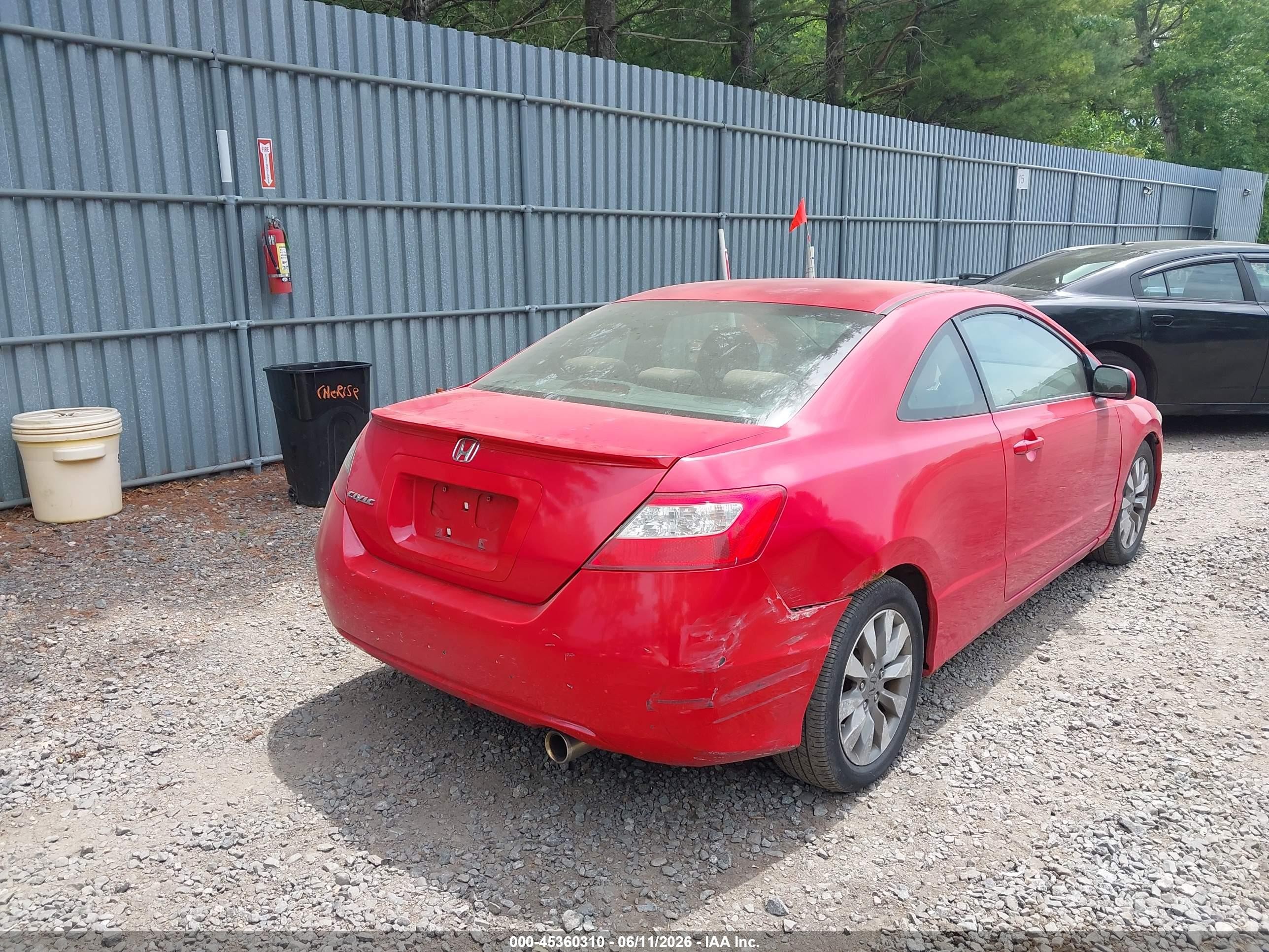 2009 Honda Civic Ex Red vin: 2HGFG12889H522139