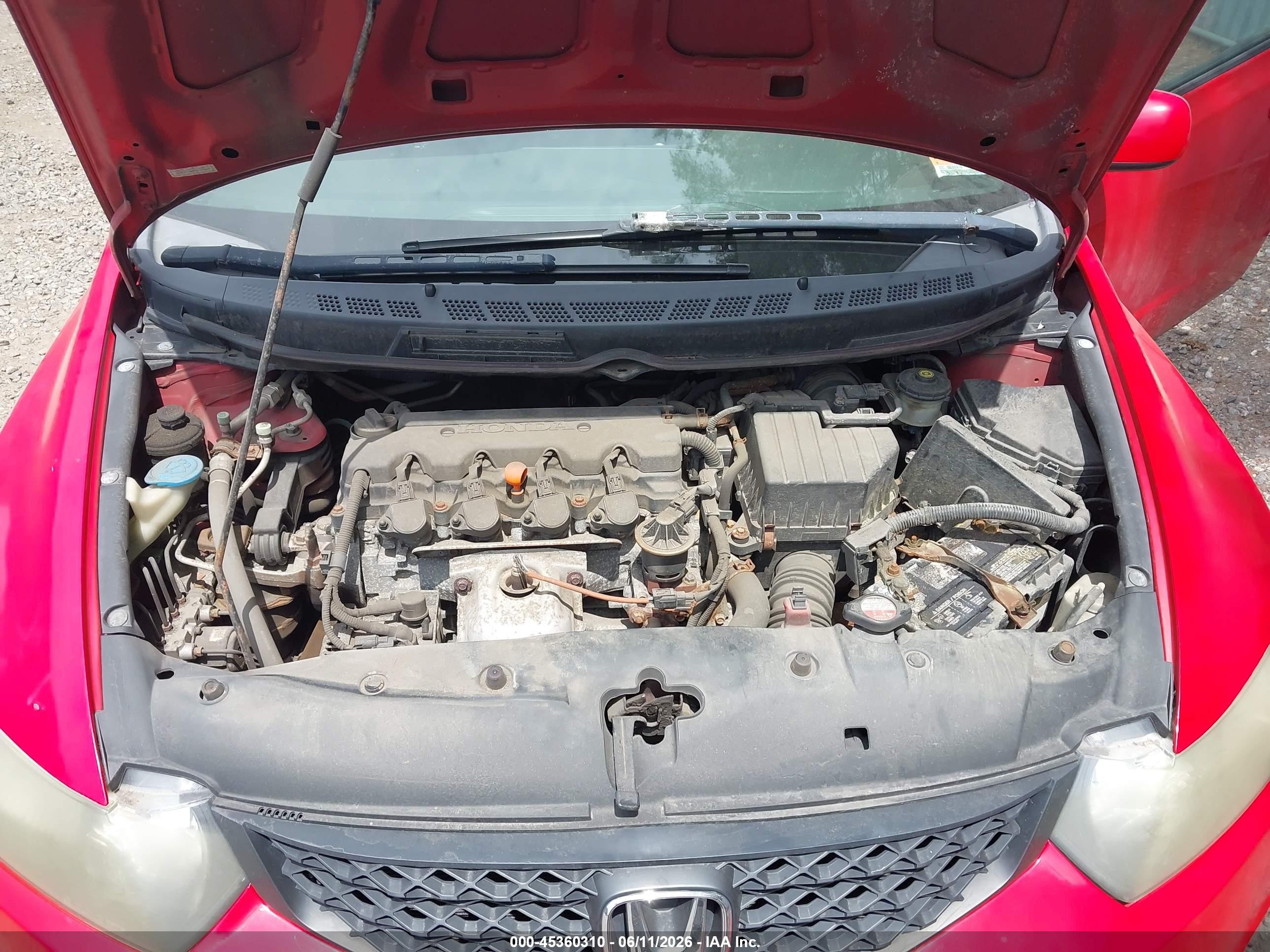 2009 Honda Civic Ex Red vin: 2HGFG12889H522139