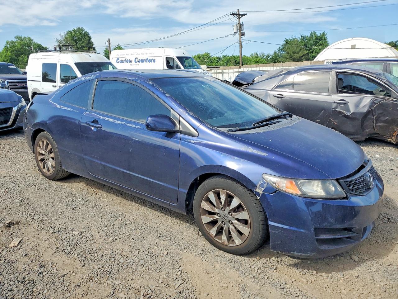 2009 Honda Civic Ex Синий vin: 2HGFG12889H535165