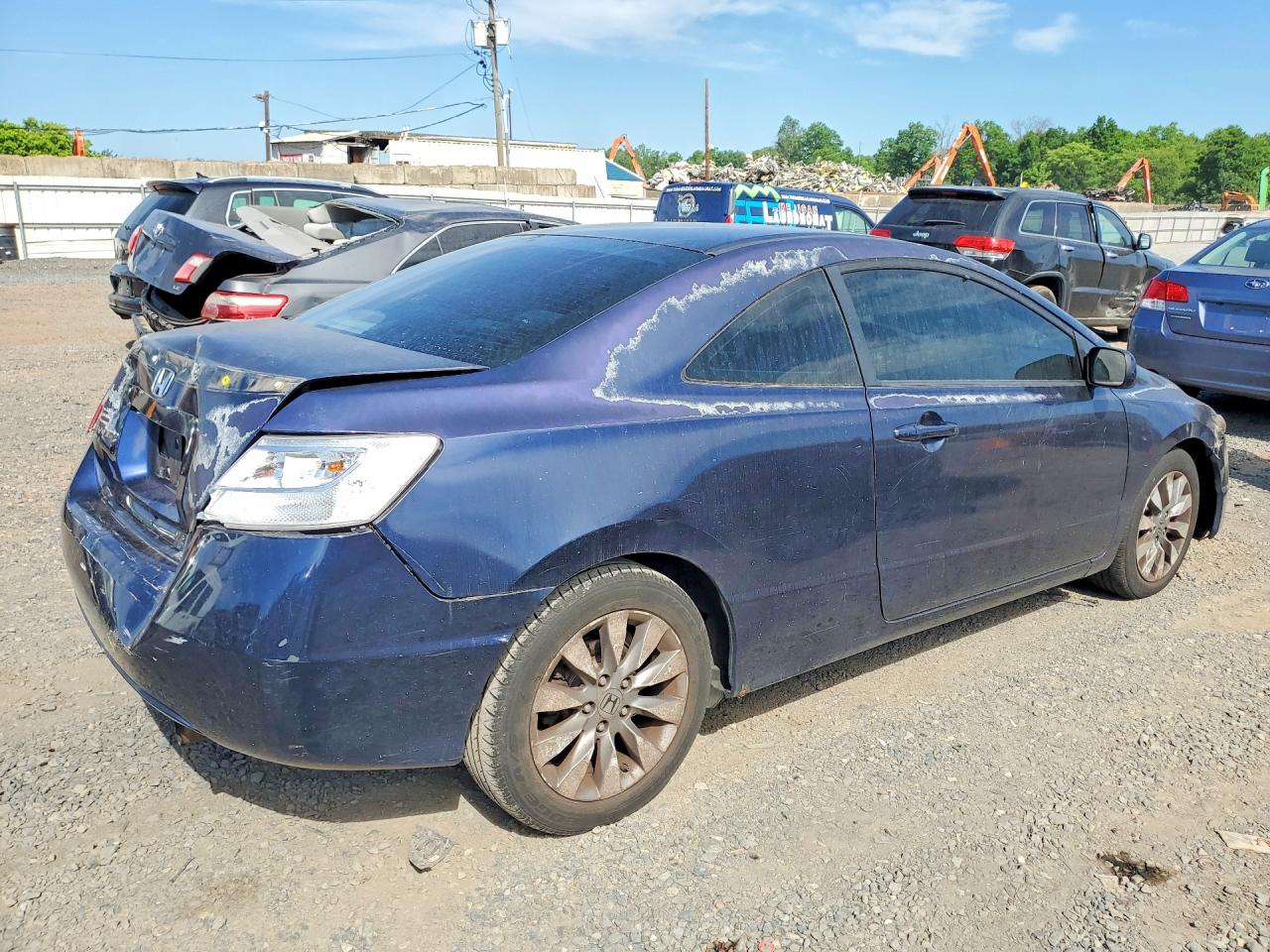 2009 Honda Civic Ex Синий vin: 2HGFG12889H535165