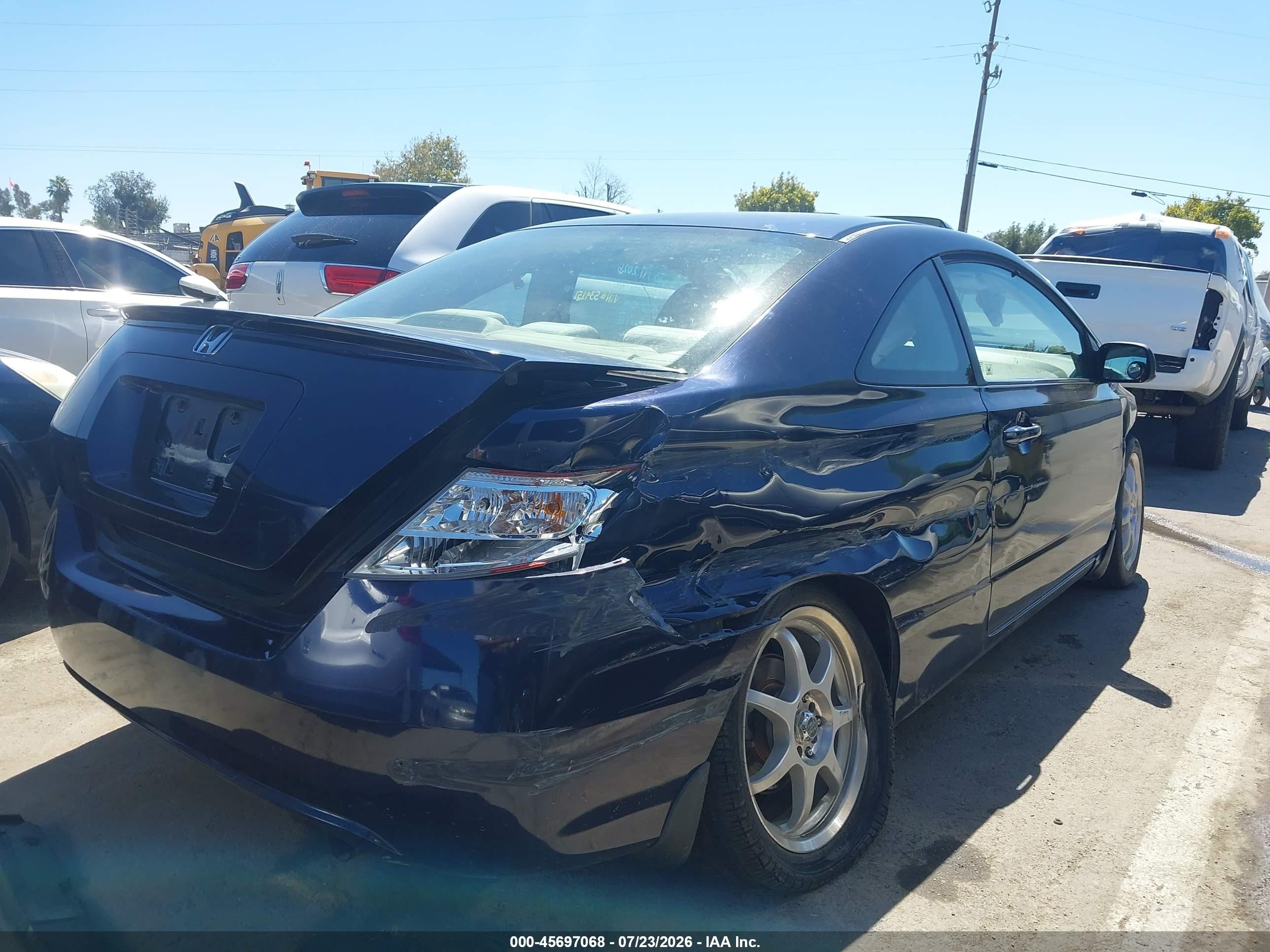 2006 Honda Civic Ex Blue vin: 2HGFG12896H534151