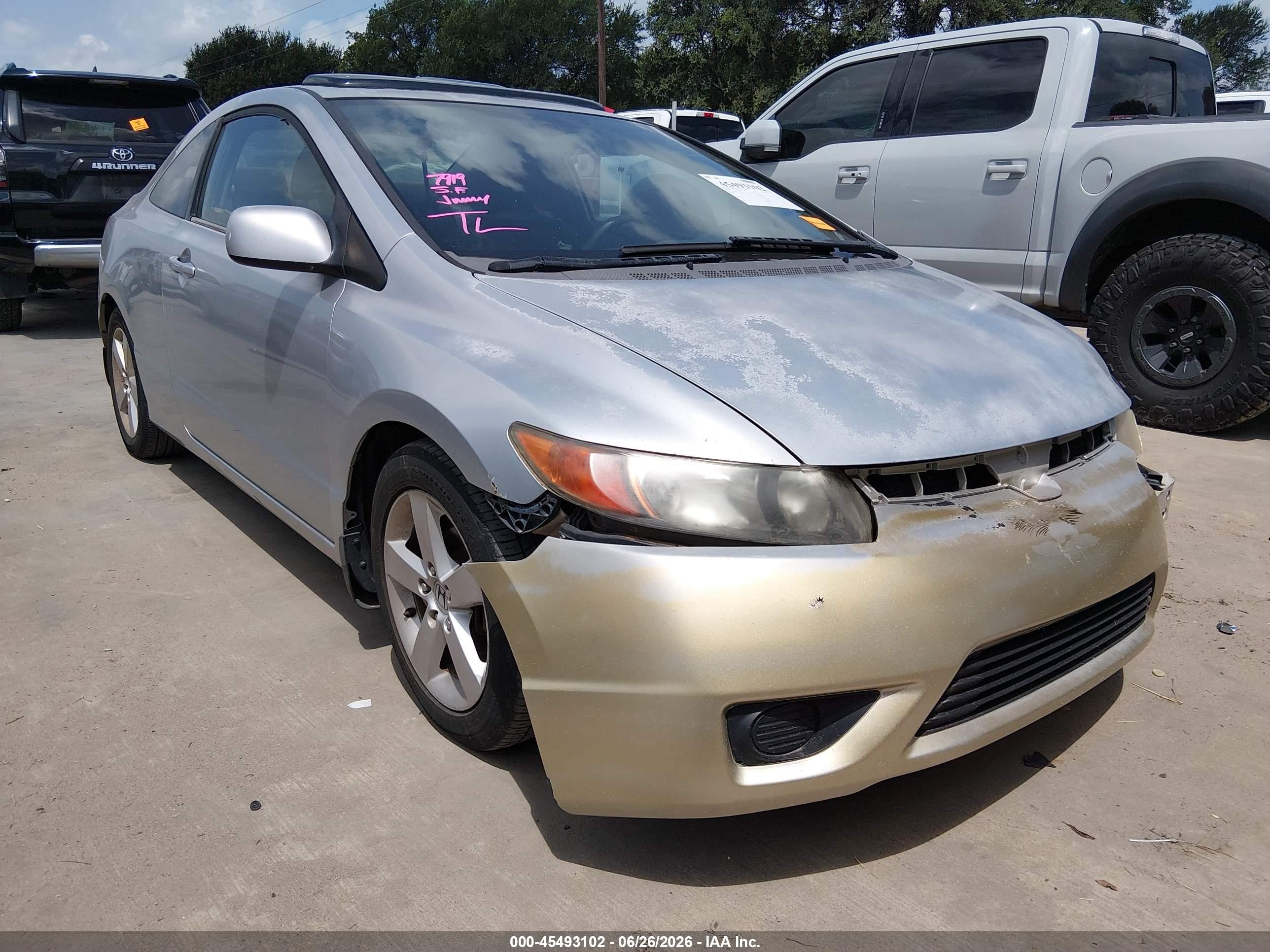 2006 Honda Civic Ex Silver vin: 2HGFG12896H543562