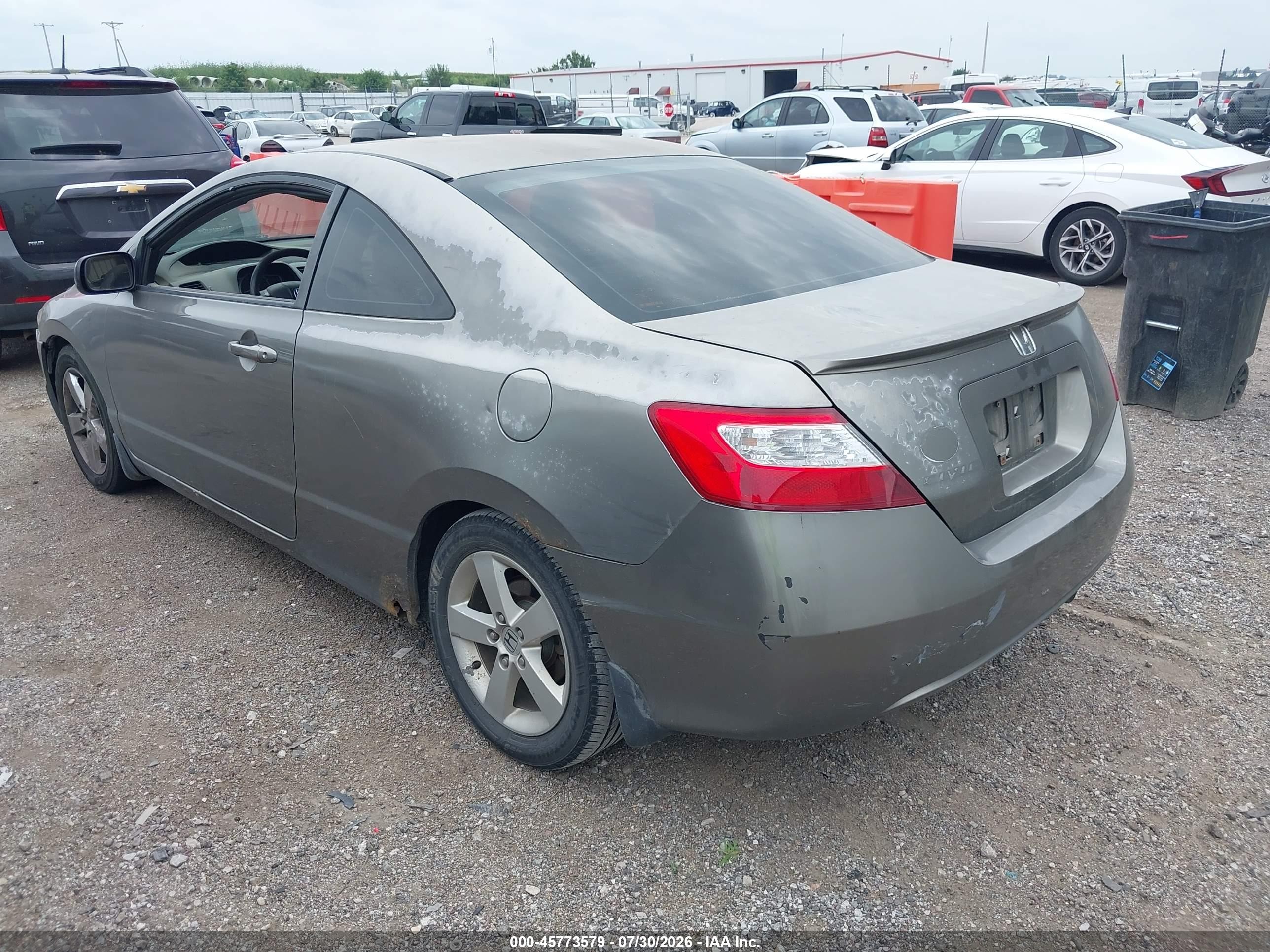 2007 Honda Civic Ex Gray vin: 2HGFG12897H509798