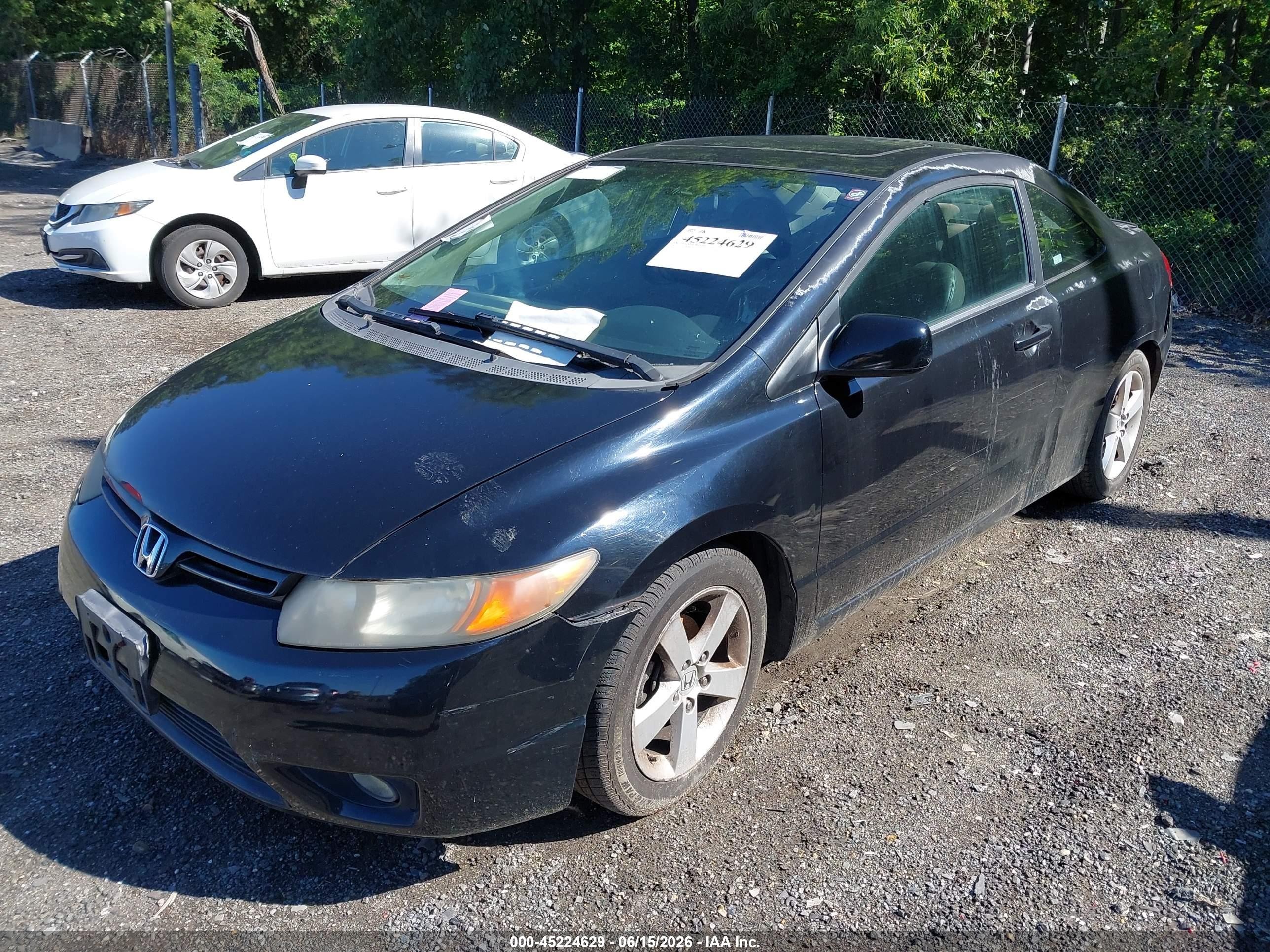 2007 Honda Civic Ex Black vin: 2HGFG12897H549766