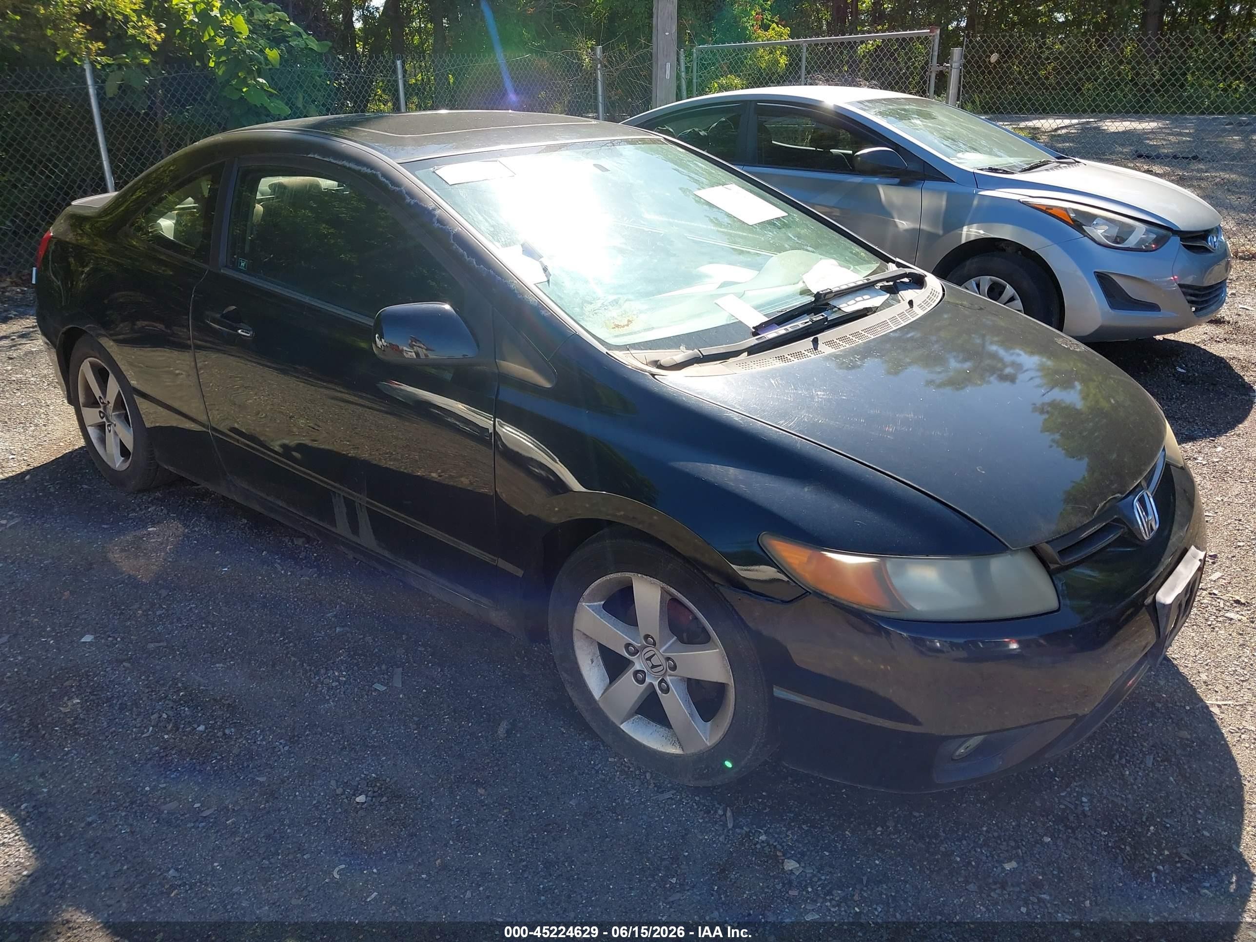 2007 Honda Civic Ex Black vin: 2HGFG12897H549766