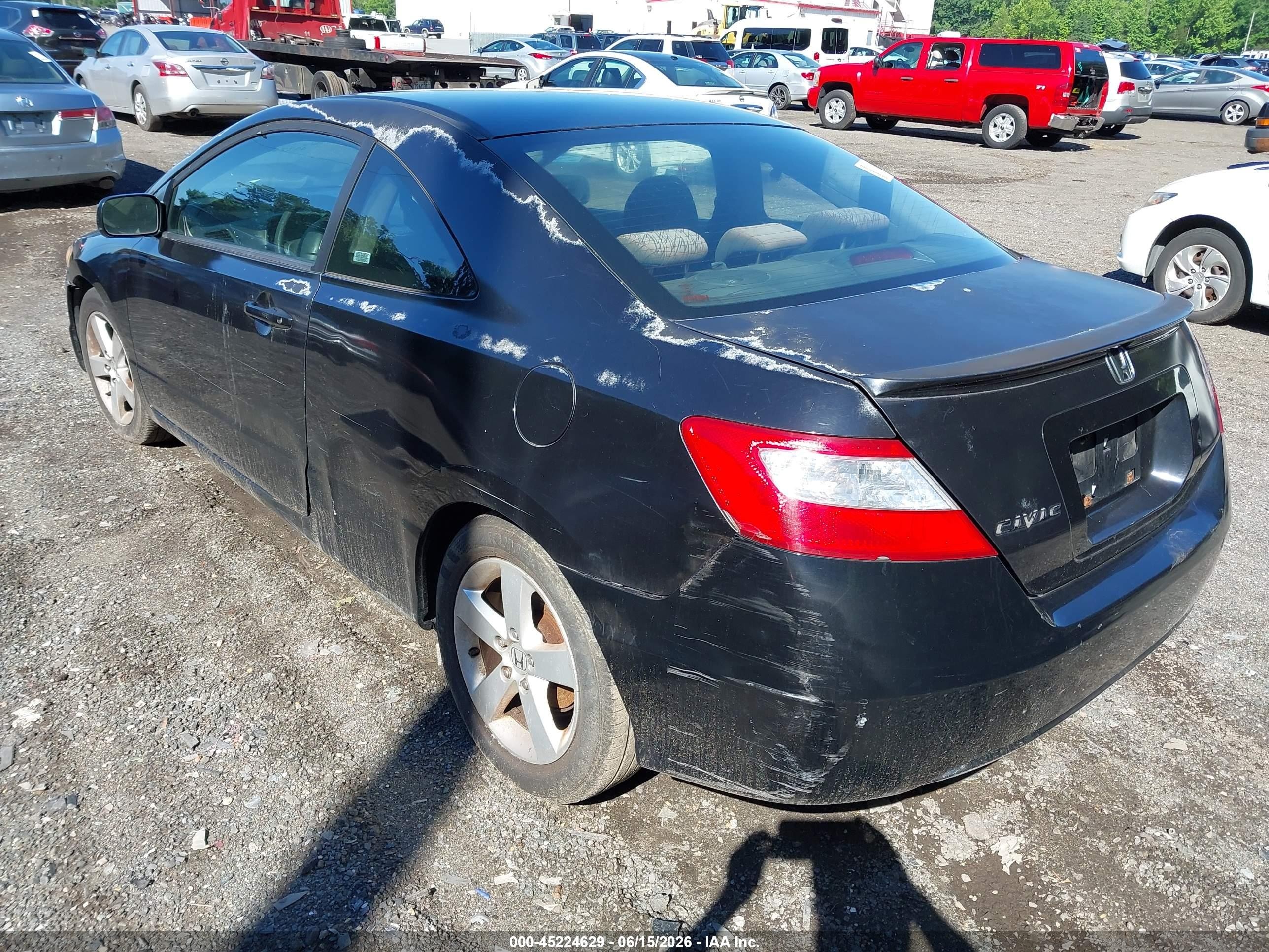 2007 Honda Civic Ex Black vin: 2HGFG12897H549766
